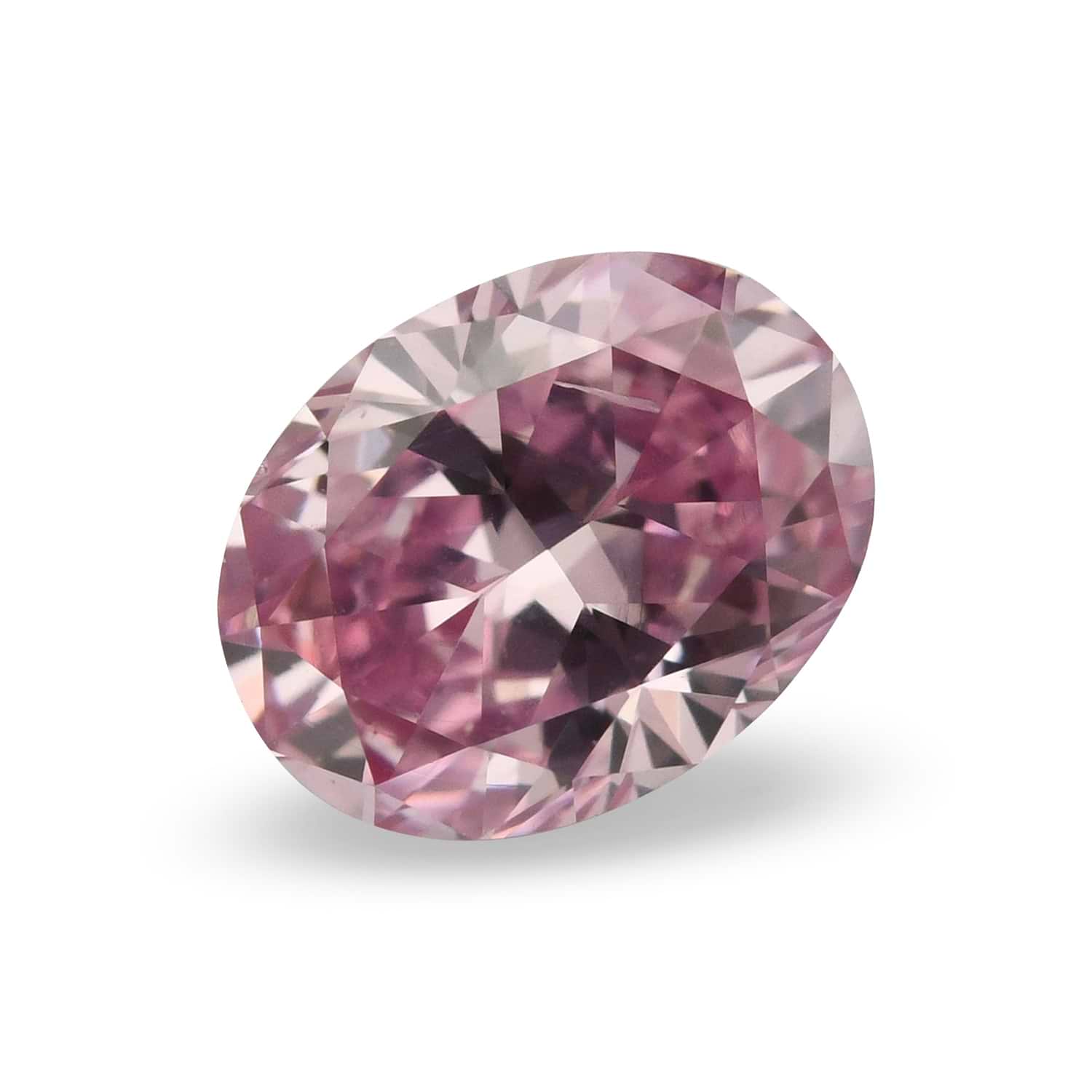 0.50 Carat Fancy Intense Purplish Pink Oval Diamond SI1 GIA