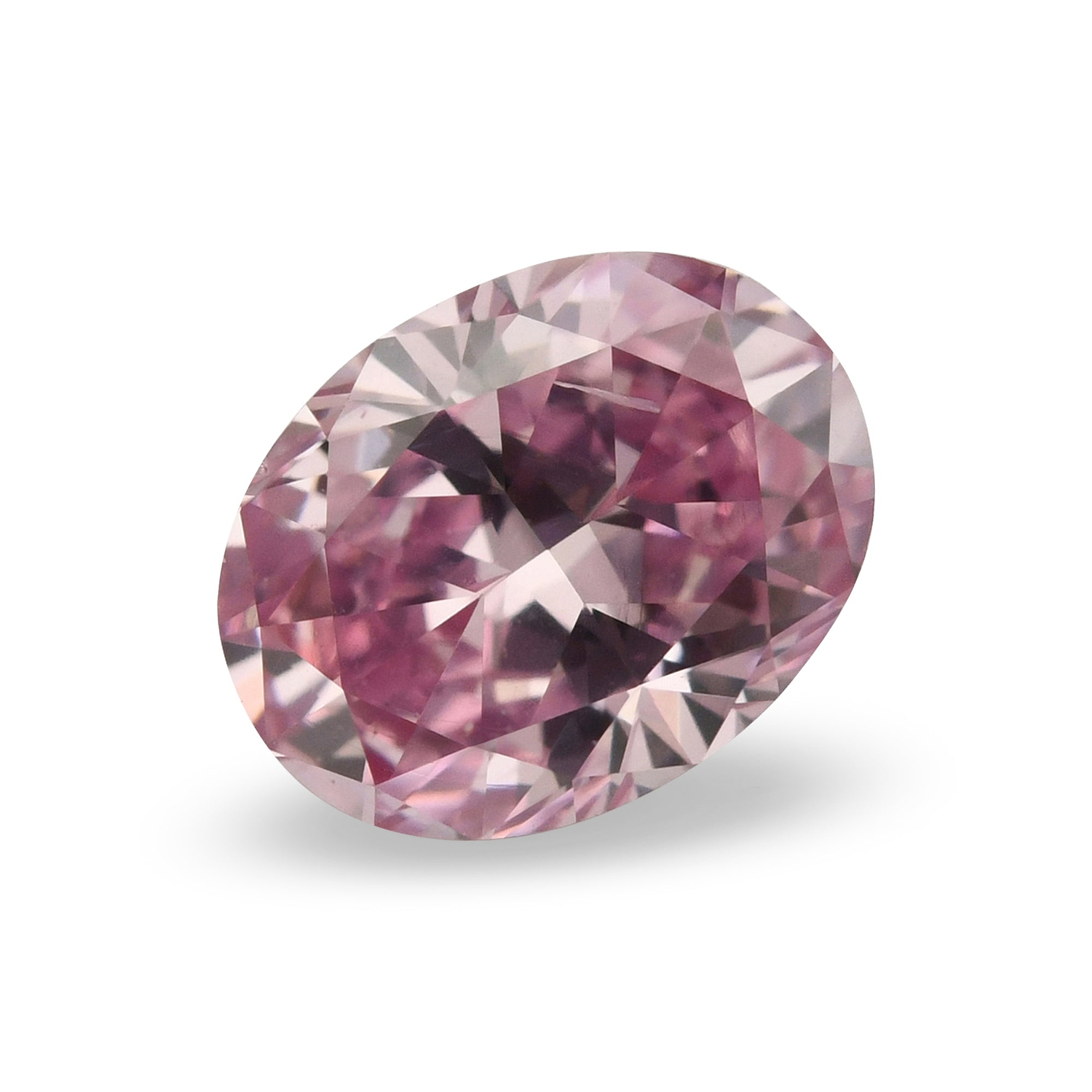 0.50 Carat Fancy Intense Purplish Pink Oval Diamond SI1 GIA