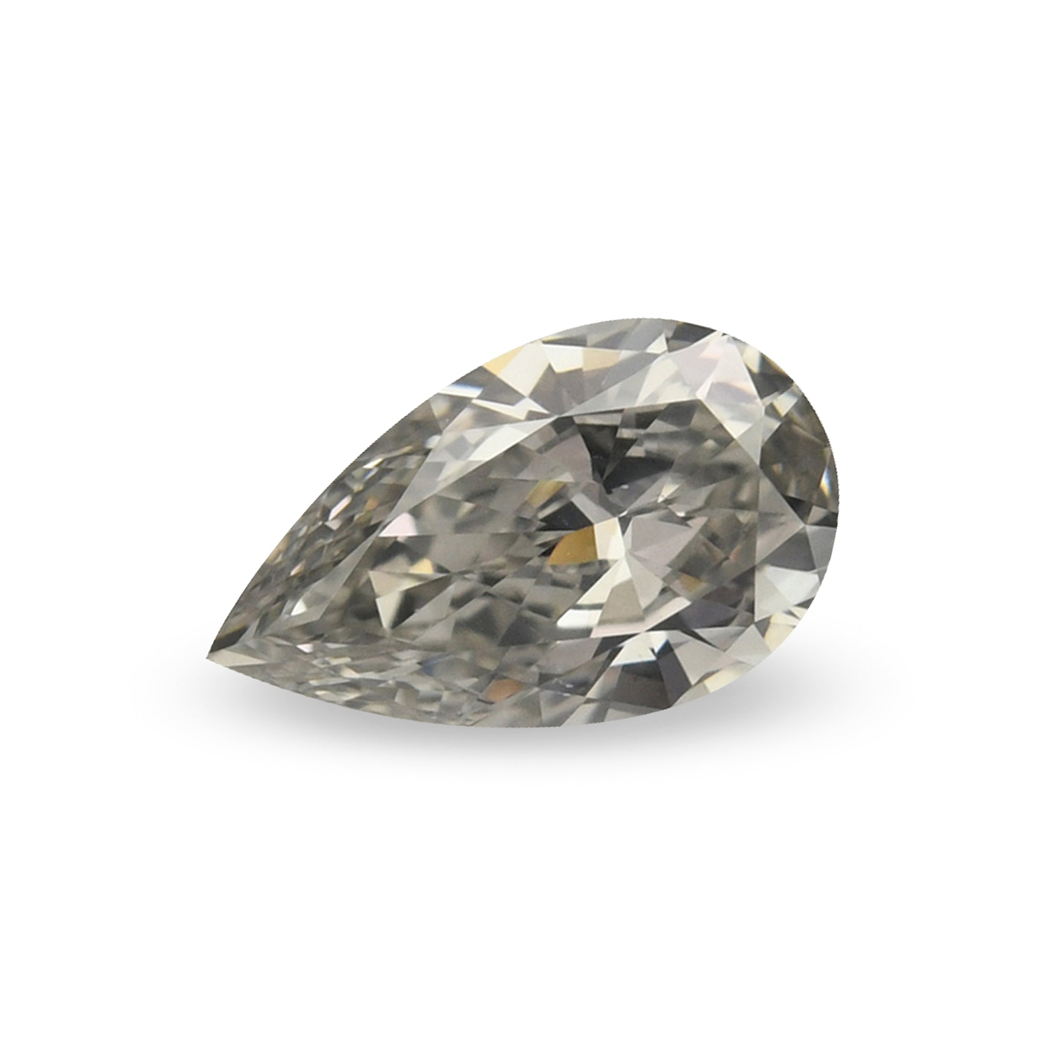 0.61 Carat Fancy Gray Pear Diamond (SI2) GIA