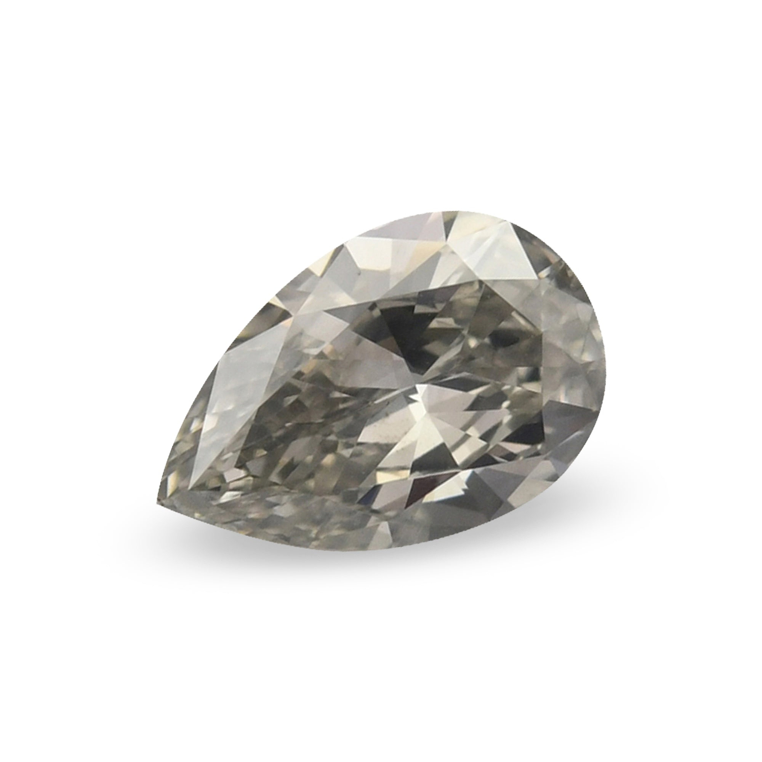 0.53 Carat Fancy Gray Pear Diamond (SI2) GIA