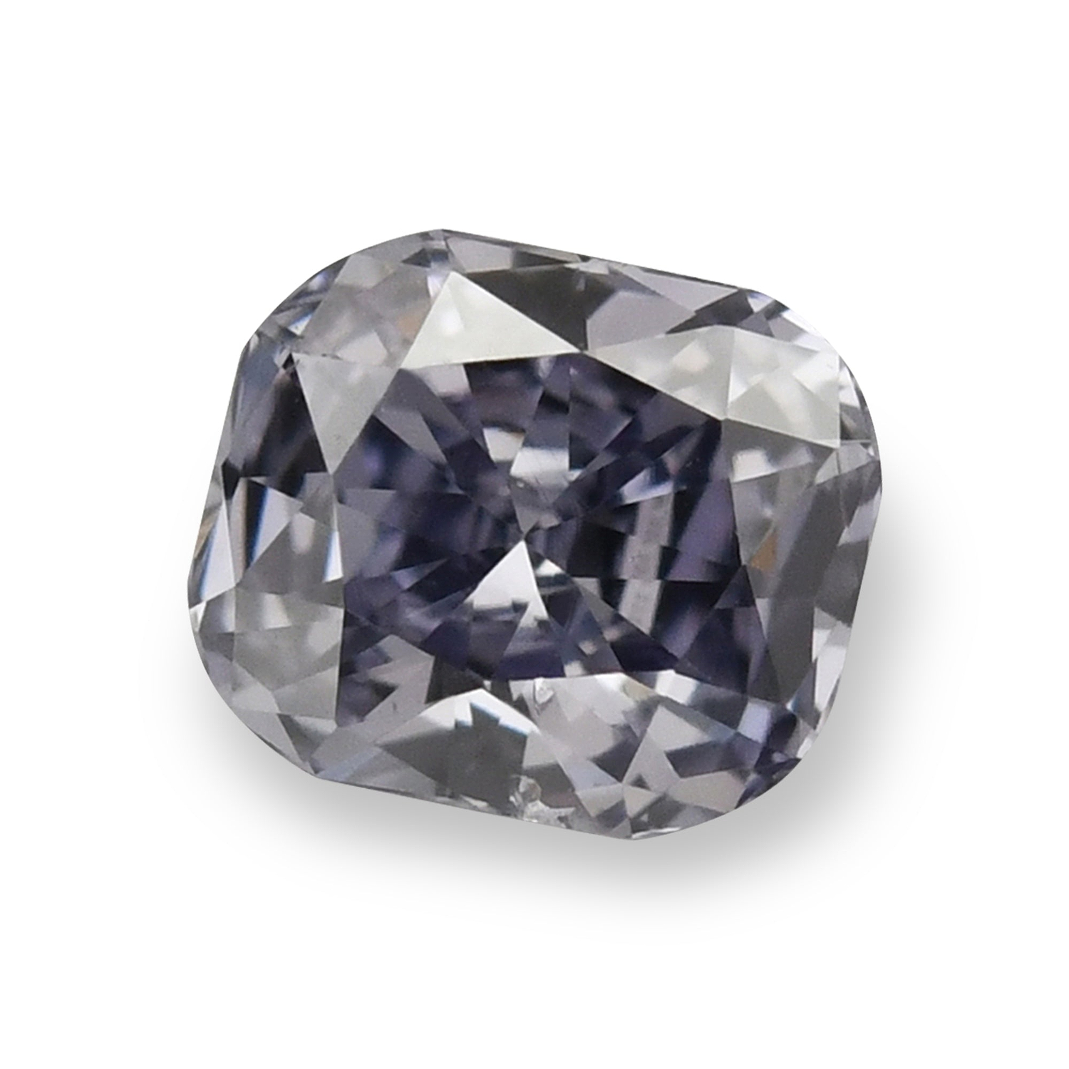 0.14 Carat Fancy Gray Violet Cushion Diamond (SI1) GIA