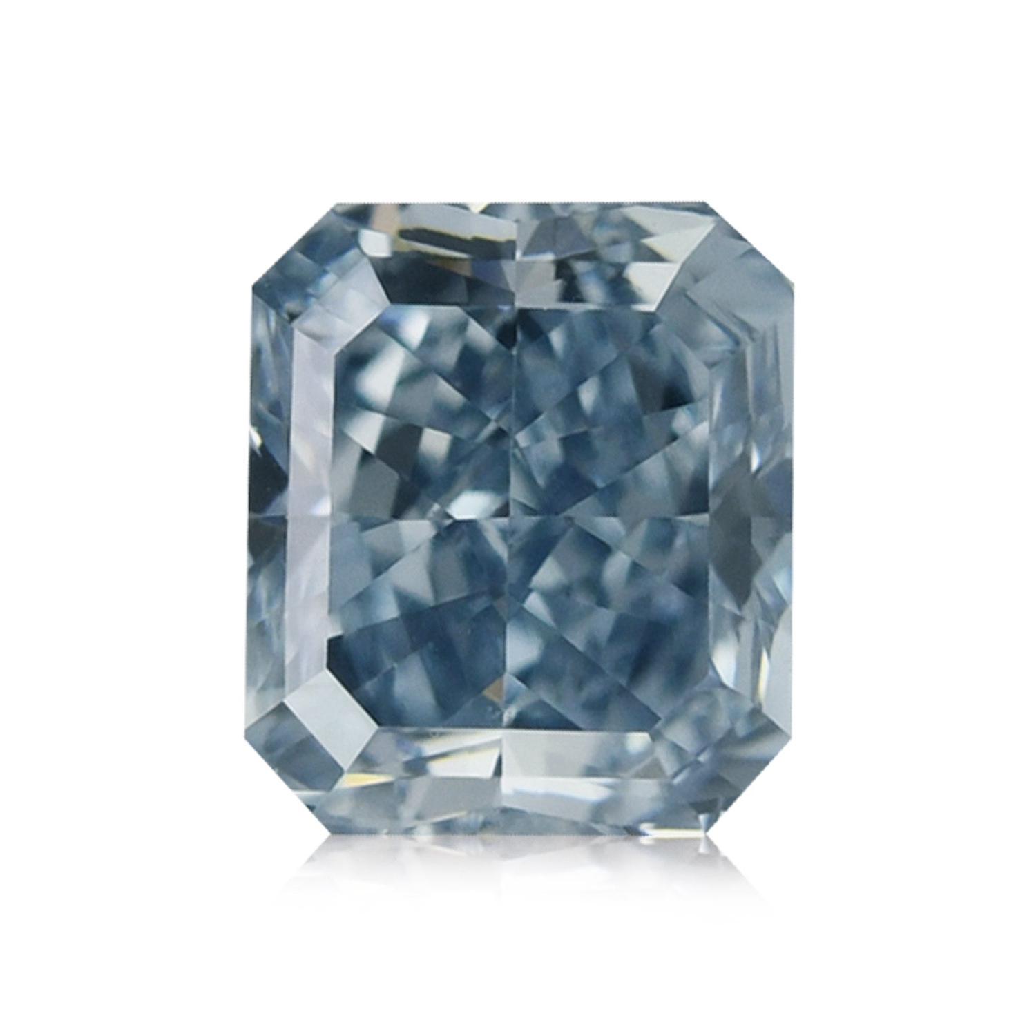 0.38 Carat Fancy Intense Blue Radiant Diamond VS1 GIA