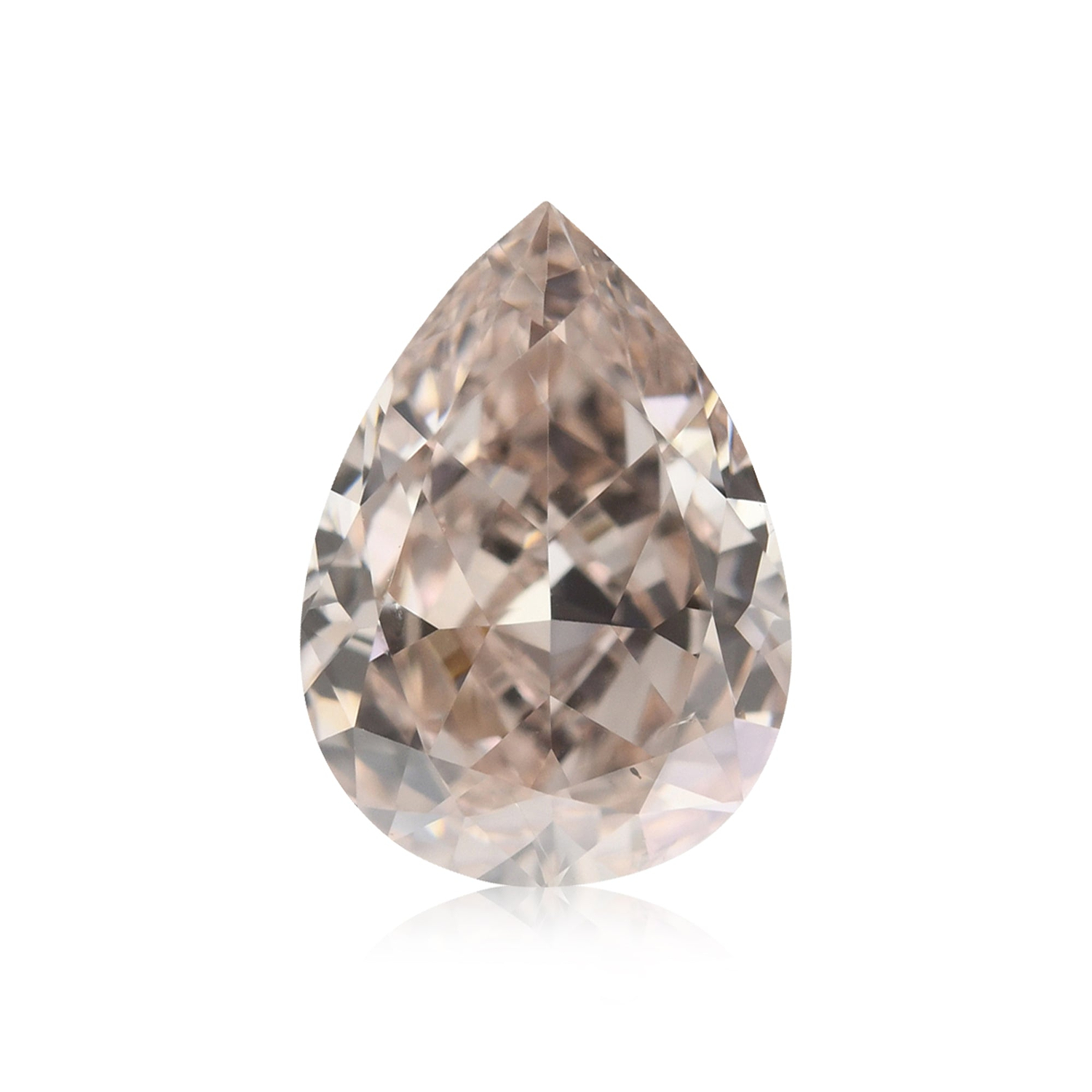 0.87 Carat Fancy Light Brownish Pink Pear Diamond SI2 GIA