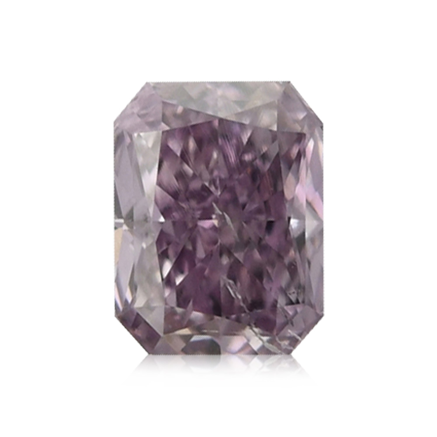0.25 Carat Fancy Intense Pink Purple Radiant Diamond I1 GIA