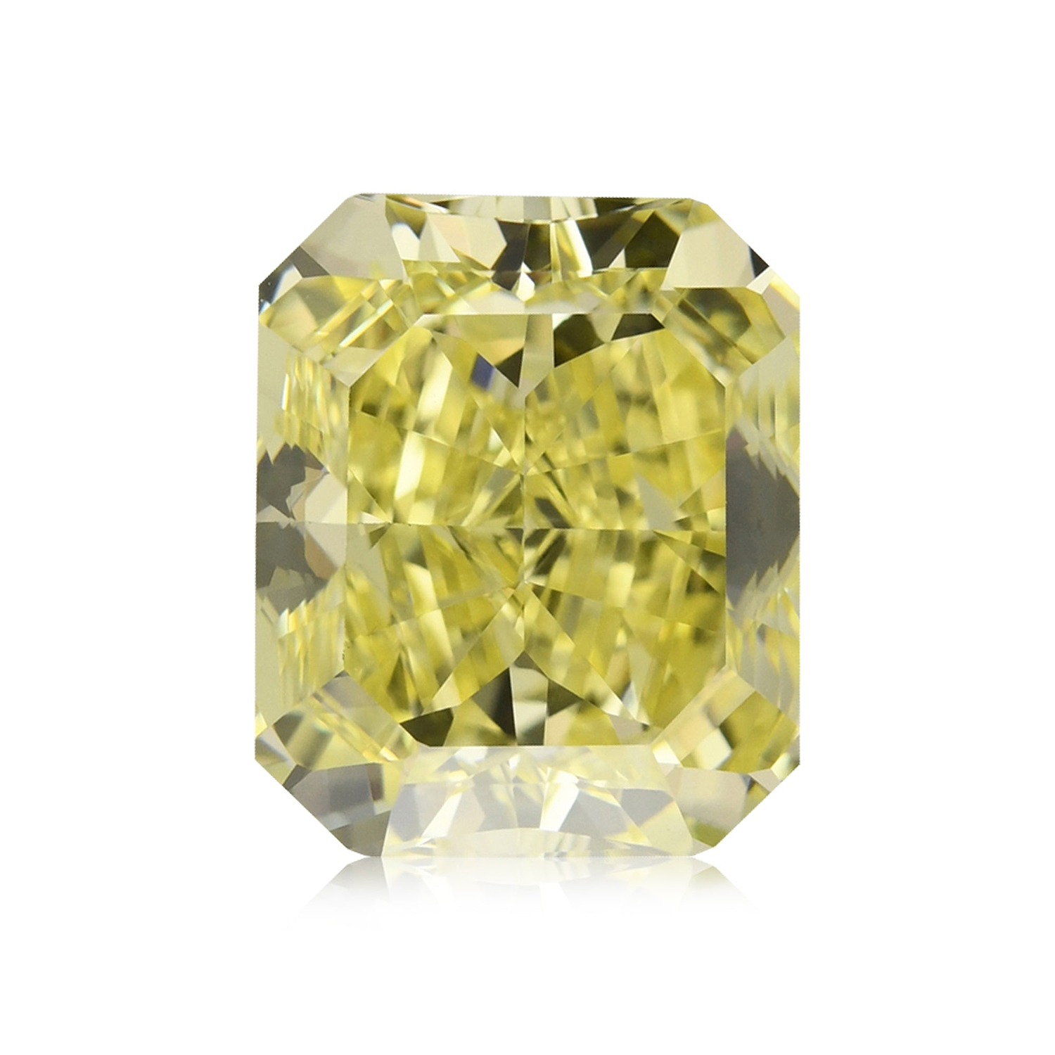 4.09 Carat Fancy Intense Yellow Radiant Diamond IF GIA