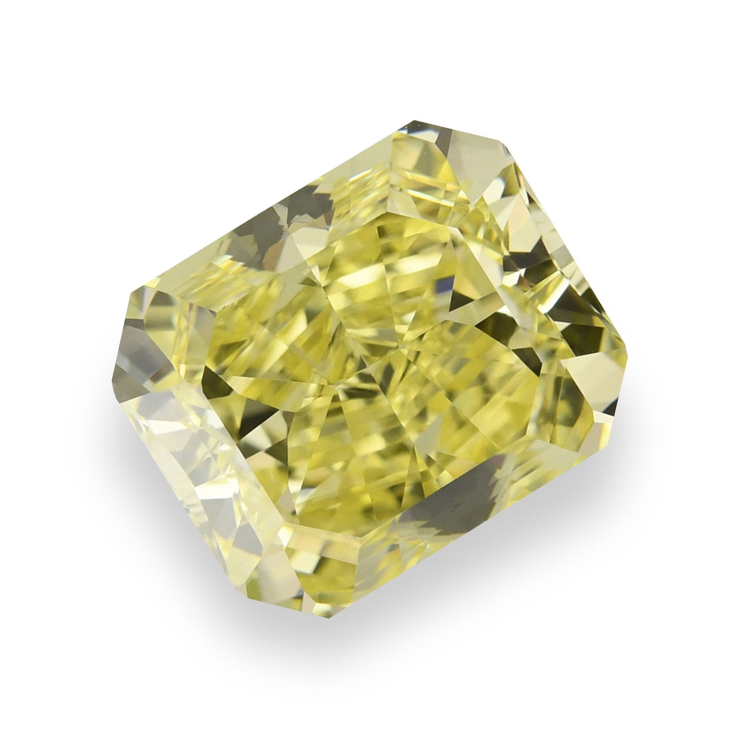 4.09 Carat Fancy Intense Yellow Radiant Diamond IF GIA