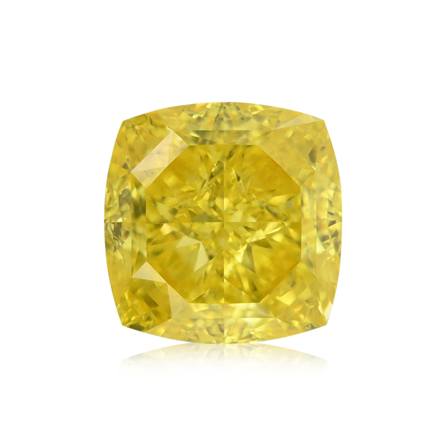 2.25 Carat Fancy Vivid Yellow Cushion Diamond VS1 GIA