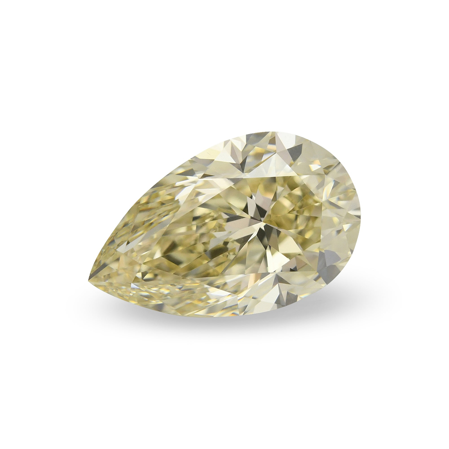 5.01 Carat Fancy Light Brownish Yellow Pear Diamond VVS2 GIA
