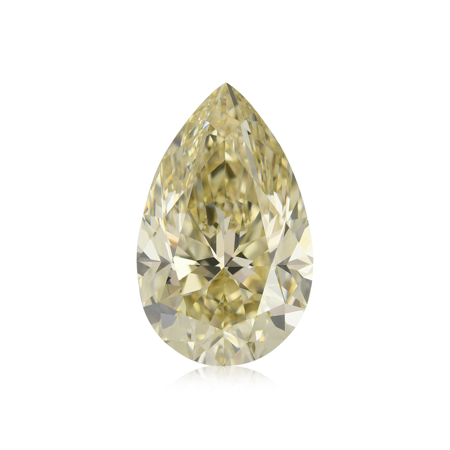 5.01 Carat Fancy Light Brownish Yellow Pear Diamond VVS2 GIA