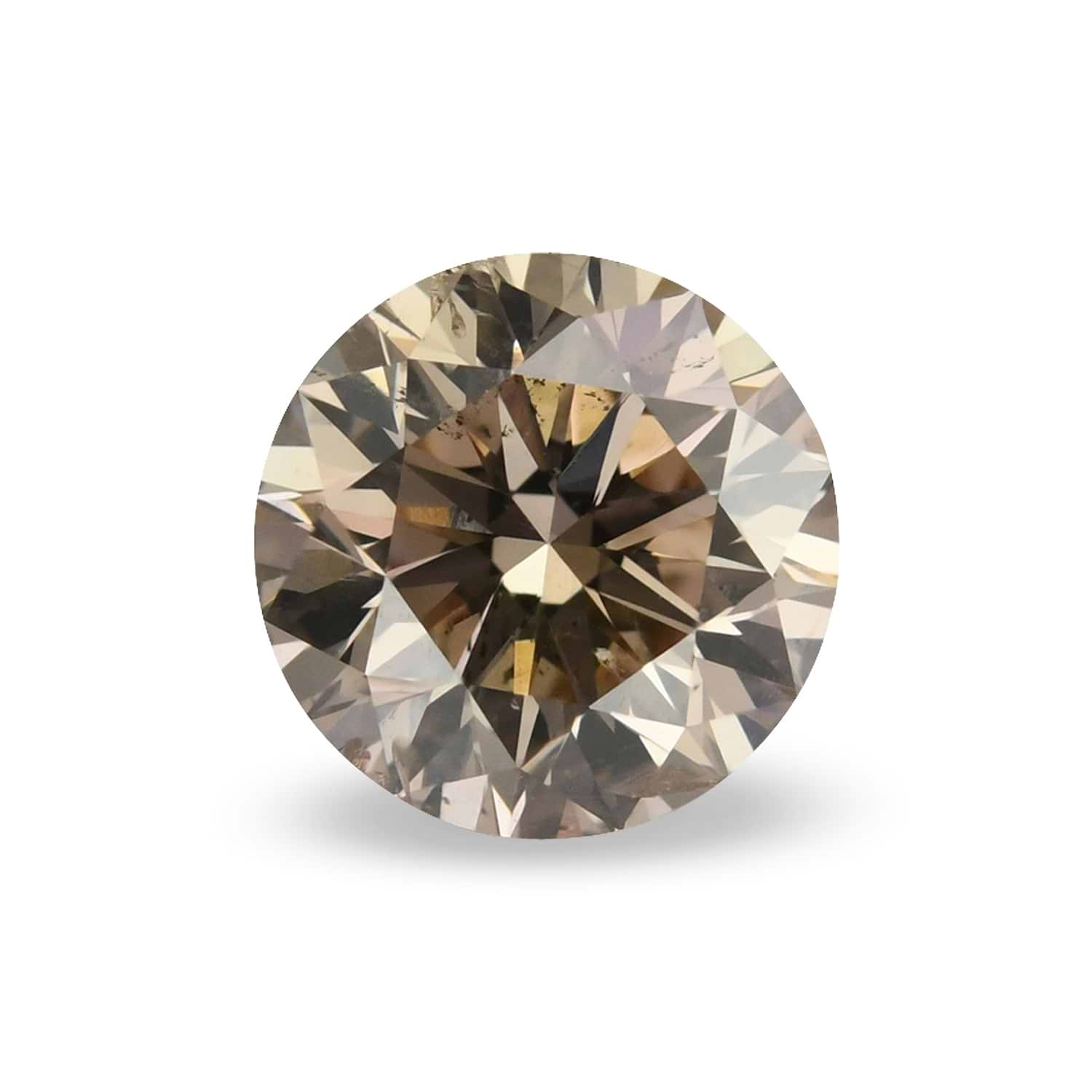 1.01 Carat Fancy Light Pinkish Brown Round Brilliant Diamond SI2 GIA