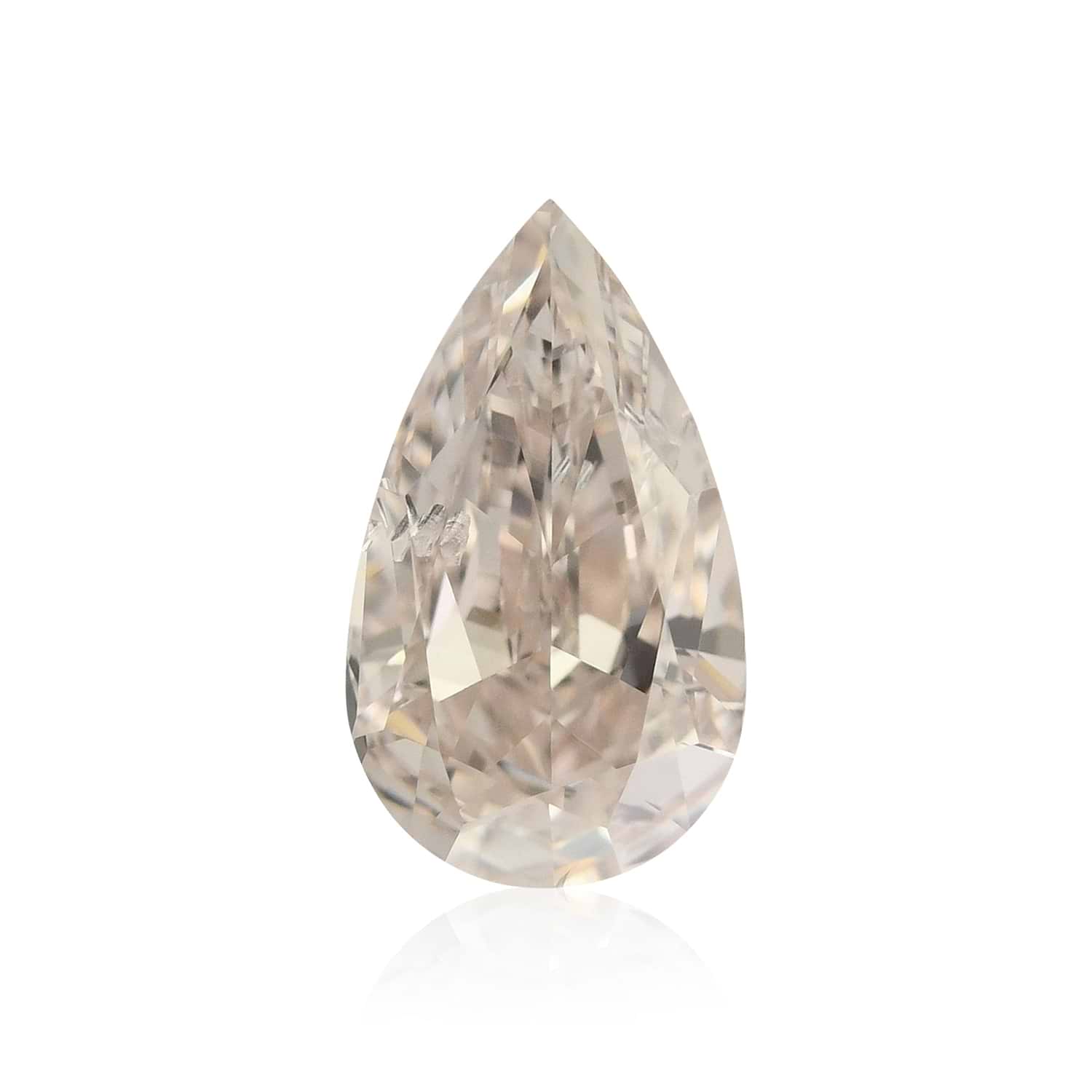 0.90 Carat Light Pinkish Brown Pear Diamond I1 GIA