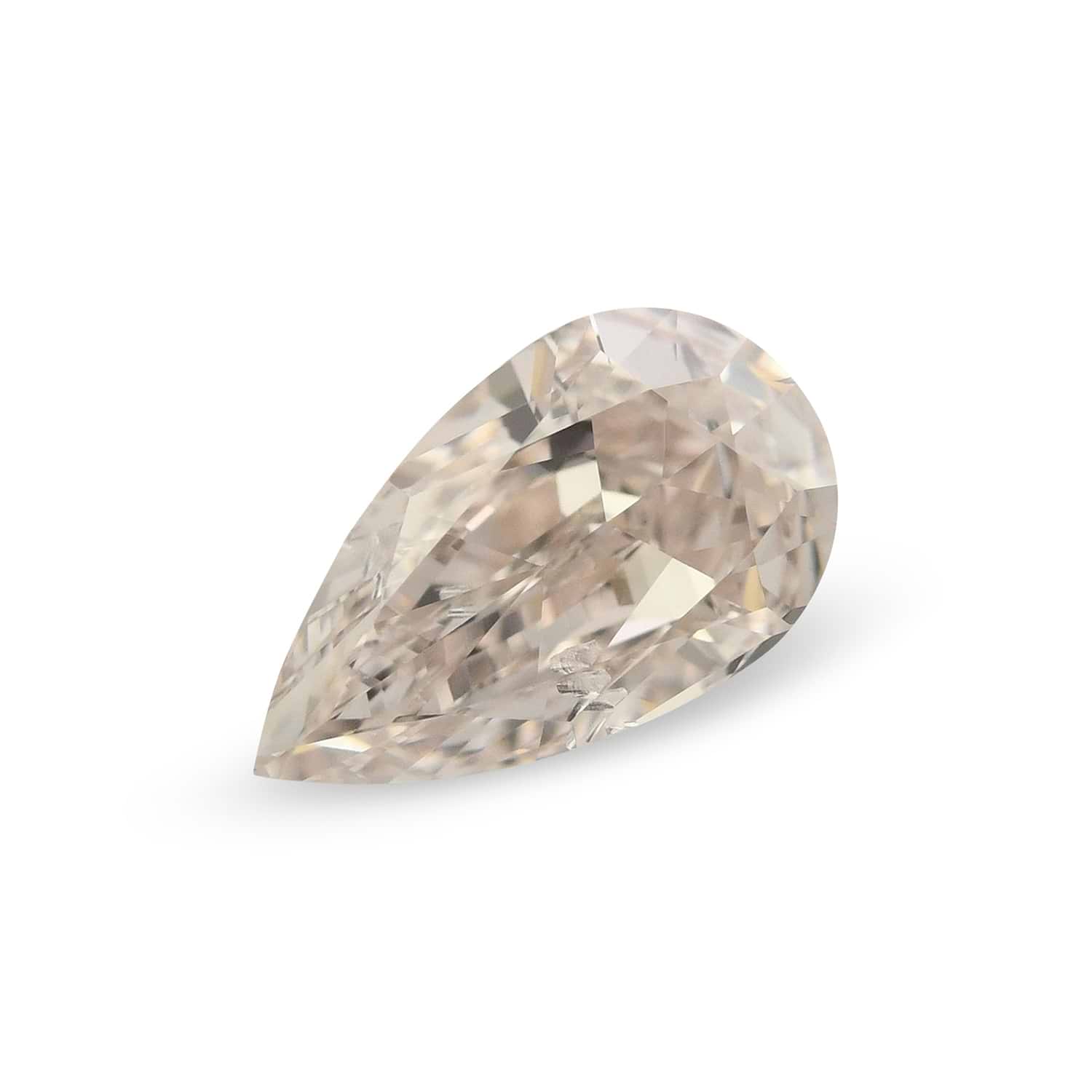0.90 Carat Light Pinkish Brown Pear Diamond I1 GIA