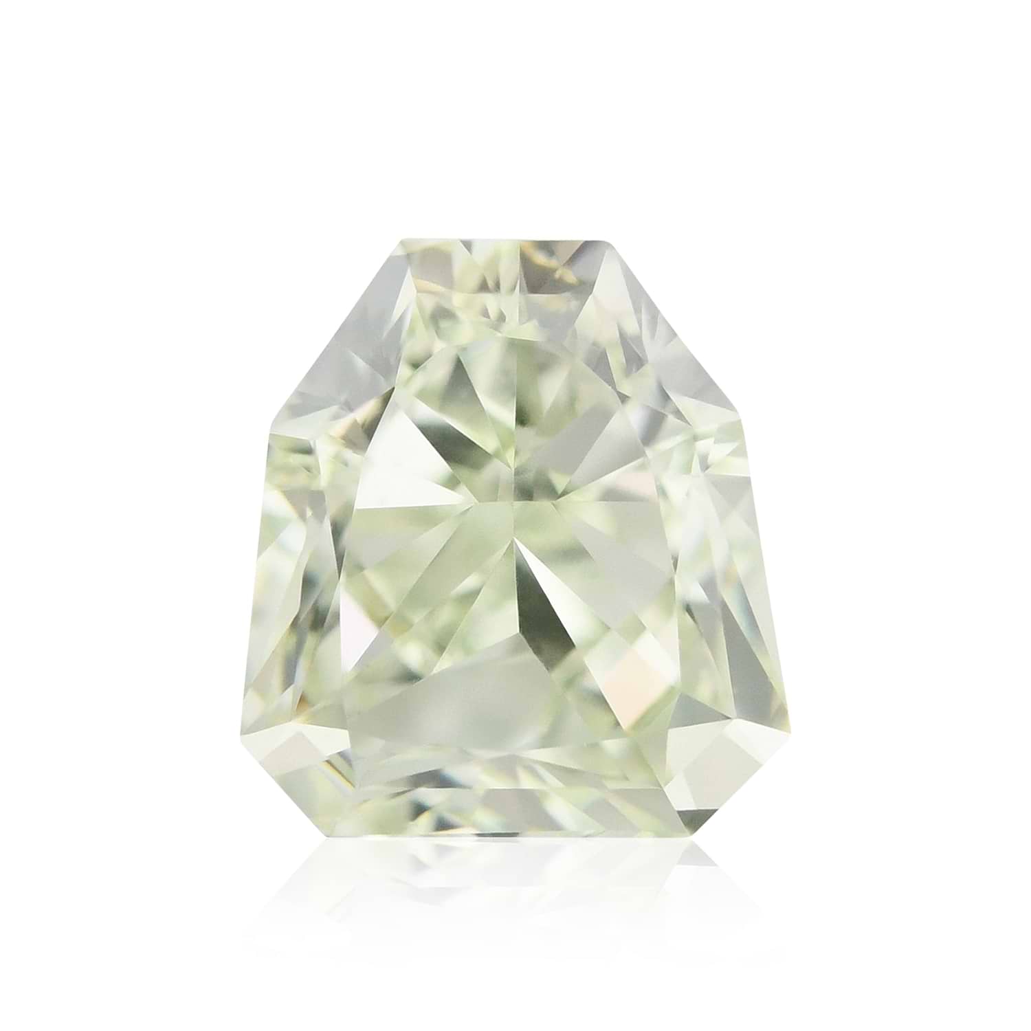 1.00 Carat Fancy Yellowish Green Shield-Cut Diamond VS2 GIA