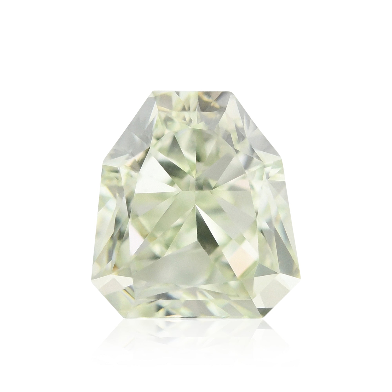 1.00 Carat Fancy Yellowish Green Shield-Cut Diamond VS2 GIA