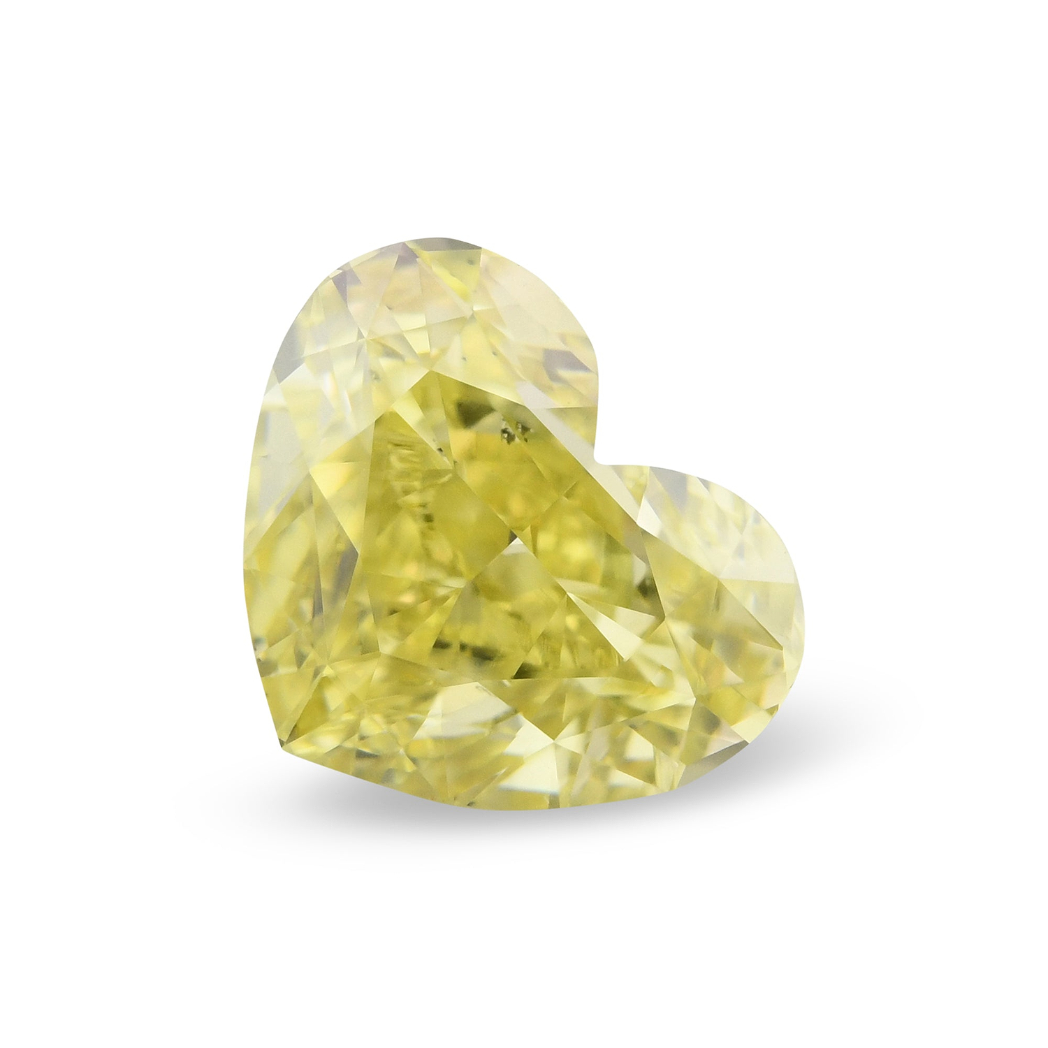 1.11 Carat Fancy Brownish Greenish Yellow HEART Diamond SI2 GIA