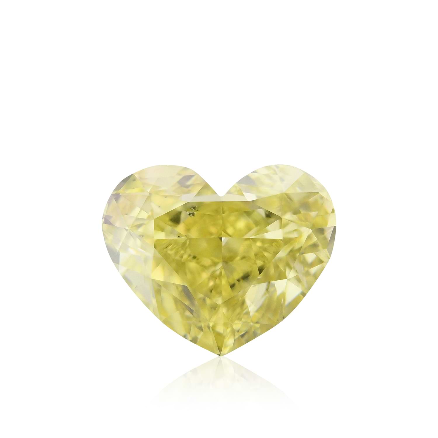 1.11 Carat Fancy Brownish Greenish Yellow HEART Diamond SI2 GIA