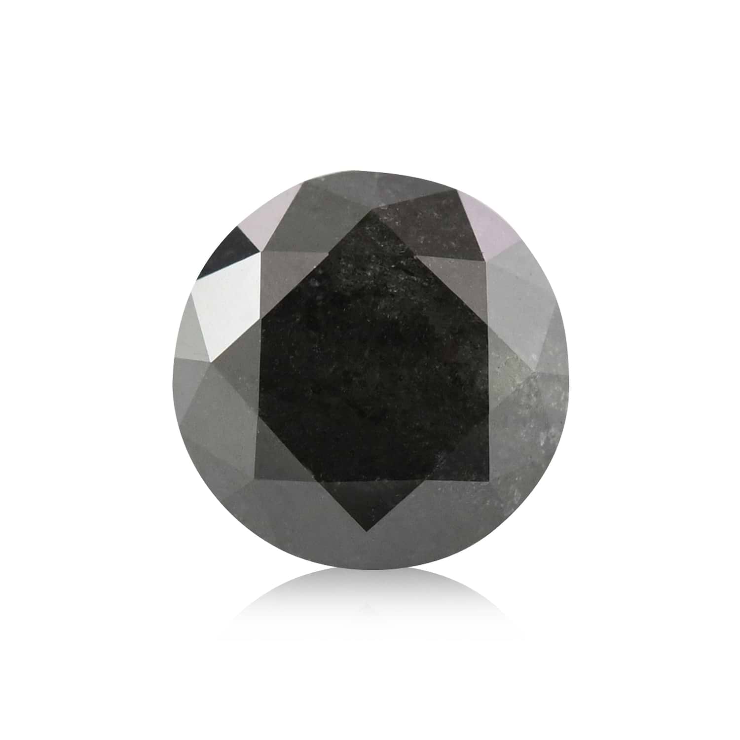 0.62 Carat Fancy Black Round Brillant Diamond GIA