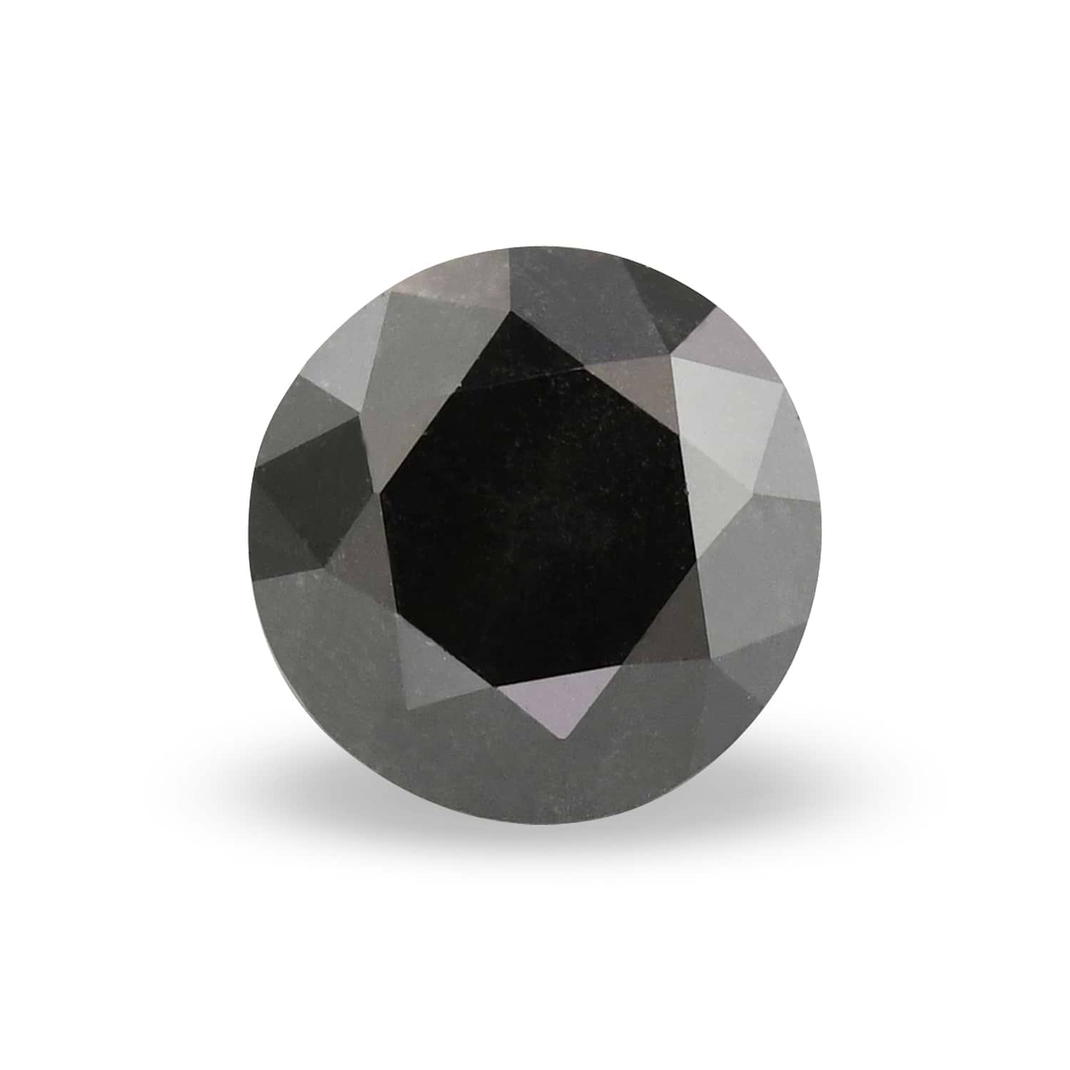 0.63 Carat Fancy Black Round Brillant Diamond GIA