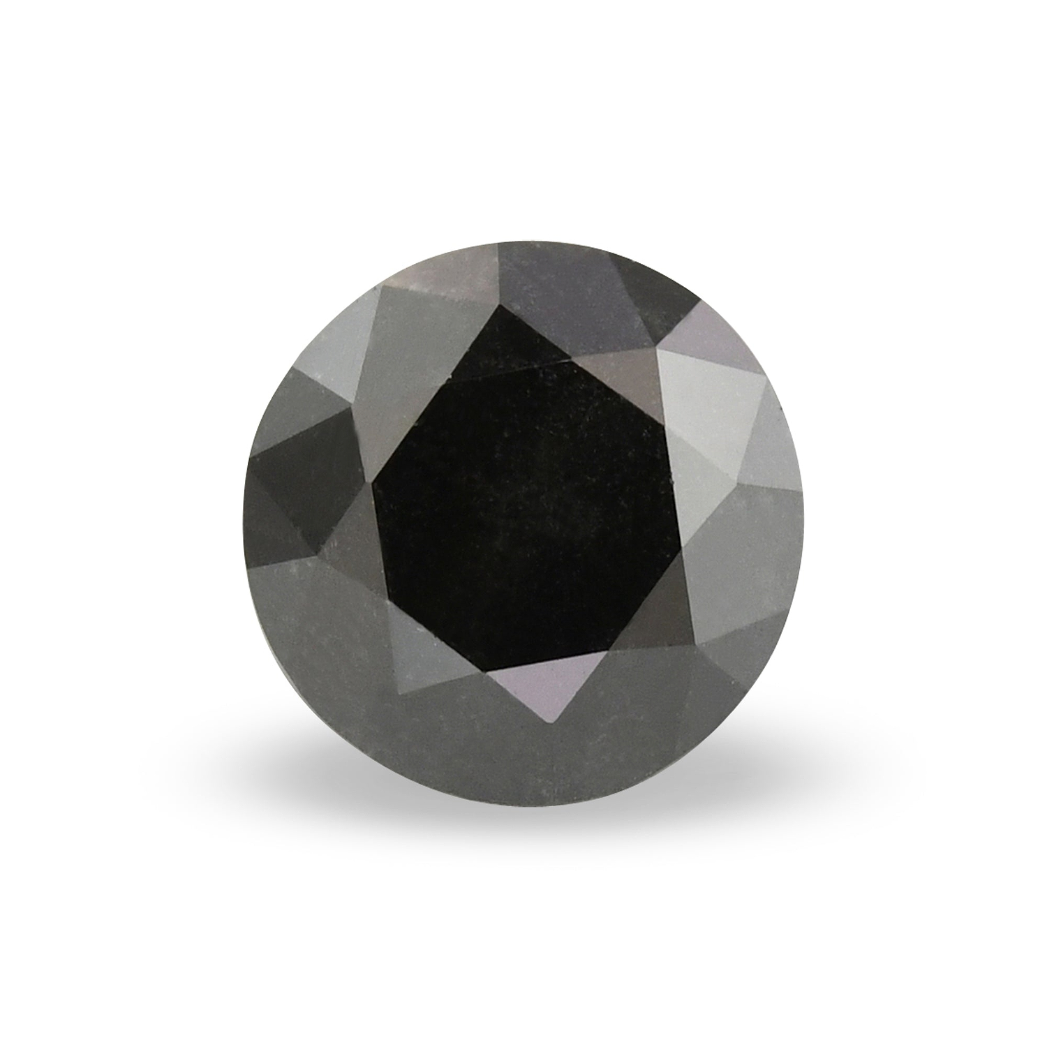 0.63 Carat Fancy Black Round Brillant Diamond  GIA