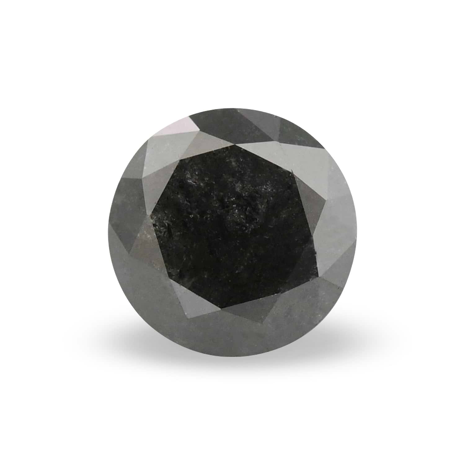 0.67 Carat Fancy Black Round Brillant Diamond GIA