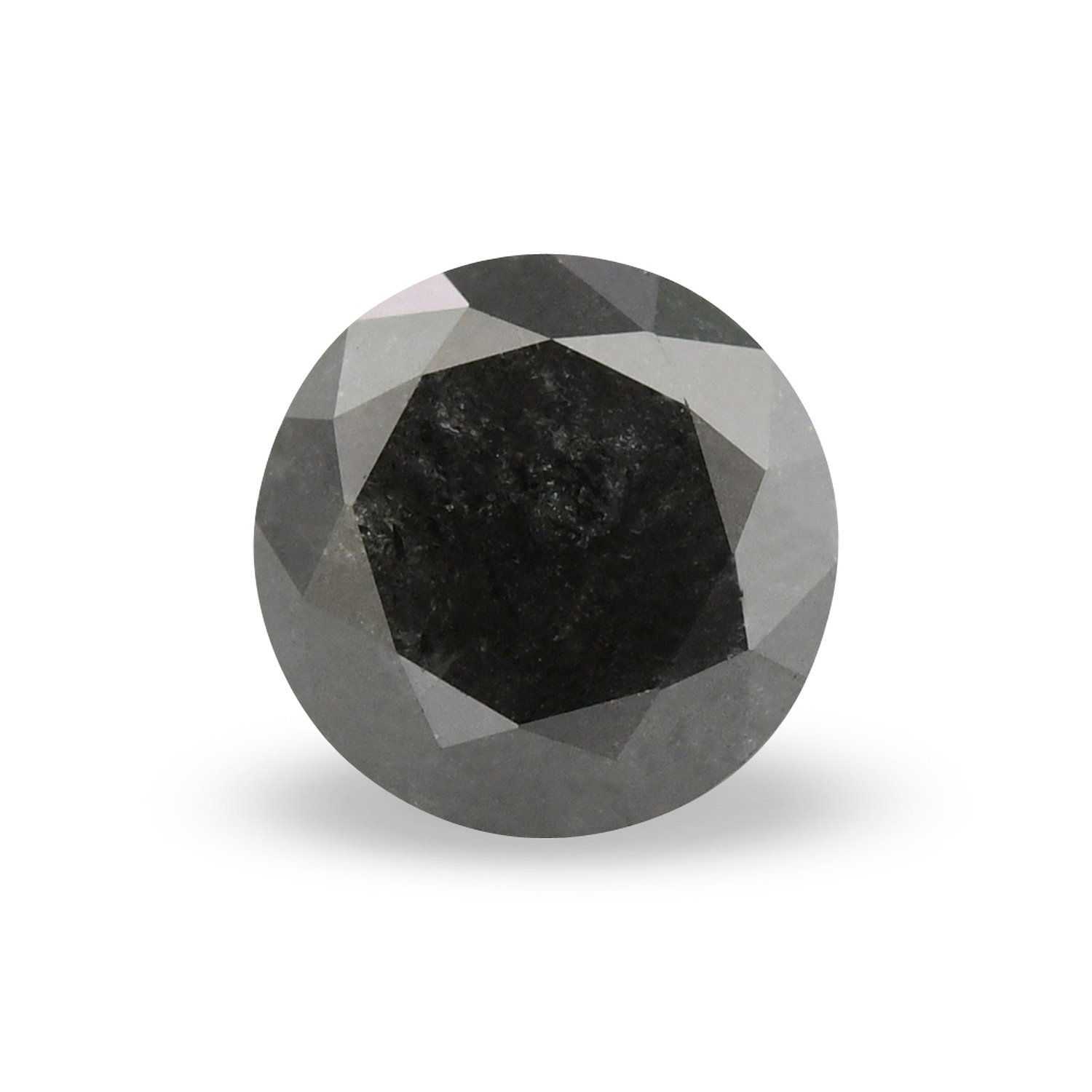 0.67 Carat Fancy Black Round Brillant Diamond  GIA