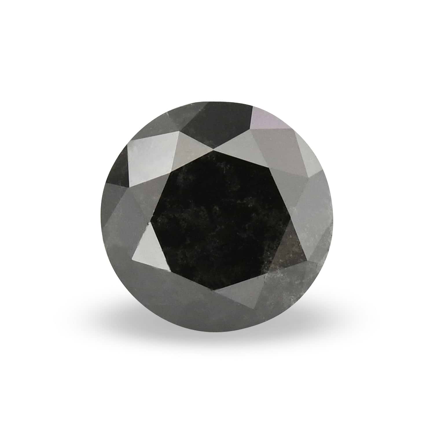 0.68 Carat Fancy Black Round Brillant Diamond GIA