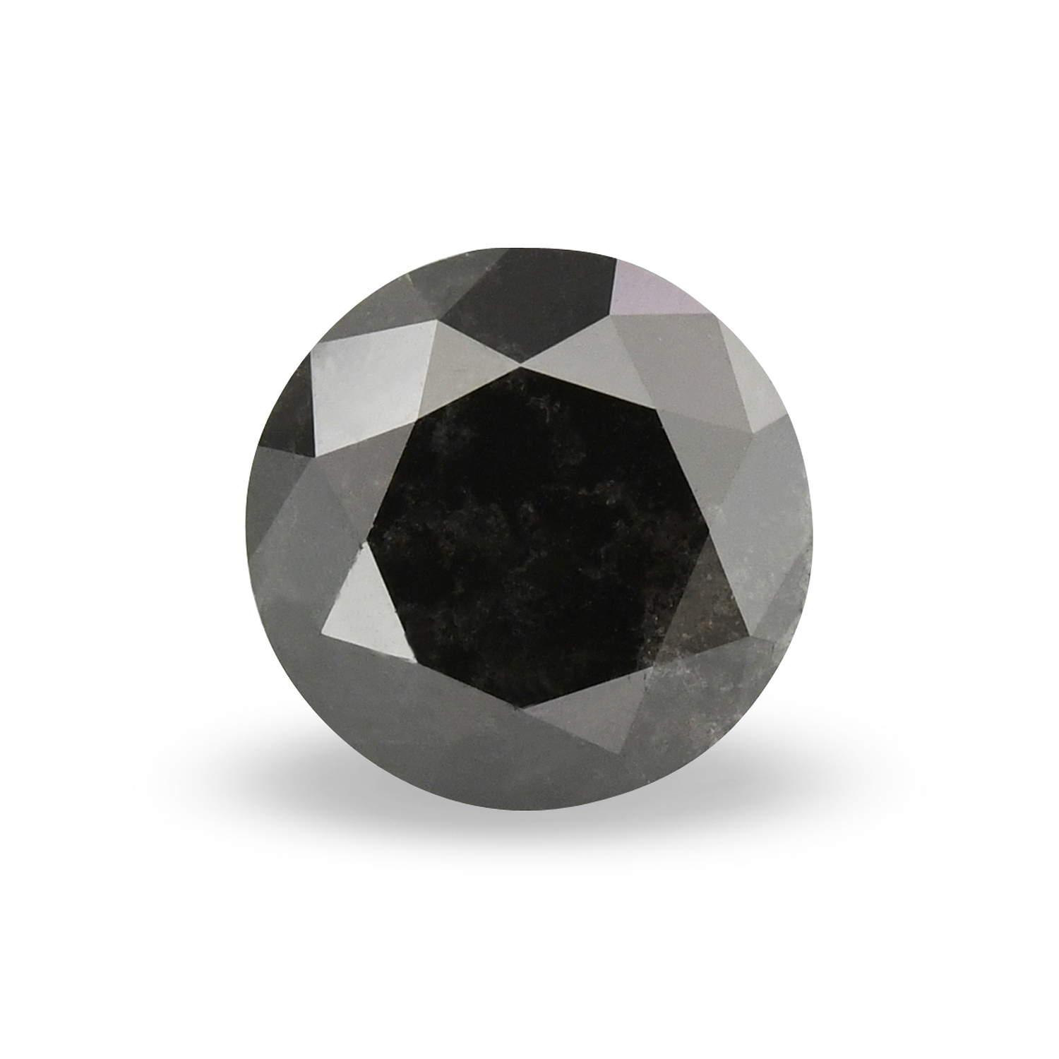 0.68 Carat Fancy Black Round Brillant Diamond  GIA