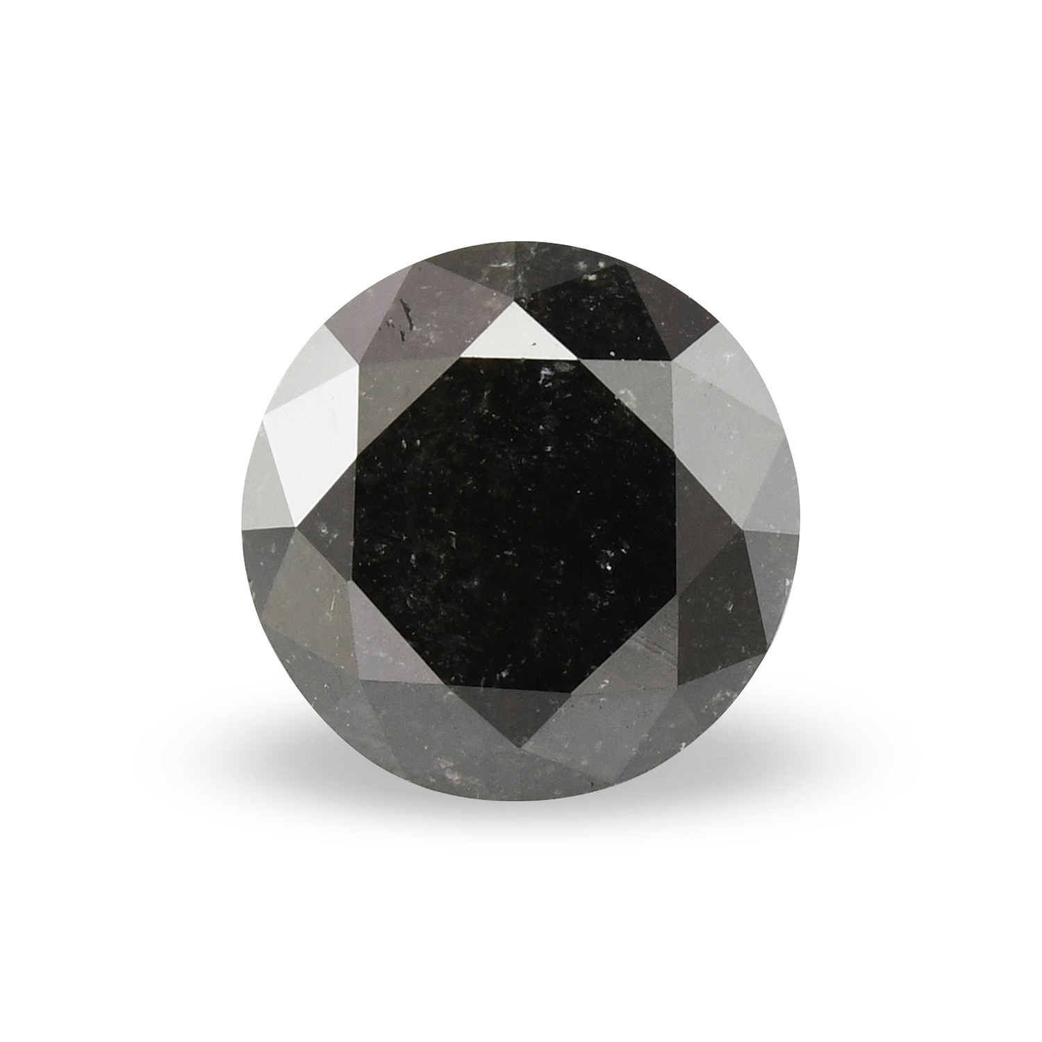 0.75 Carat Fancy Black Round Brillant Diamond  GIA