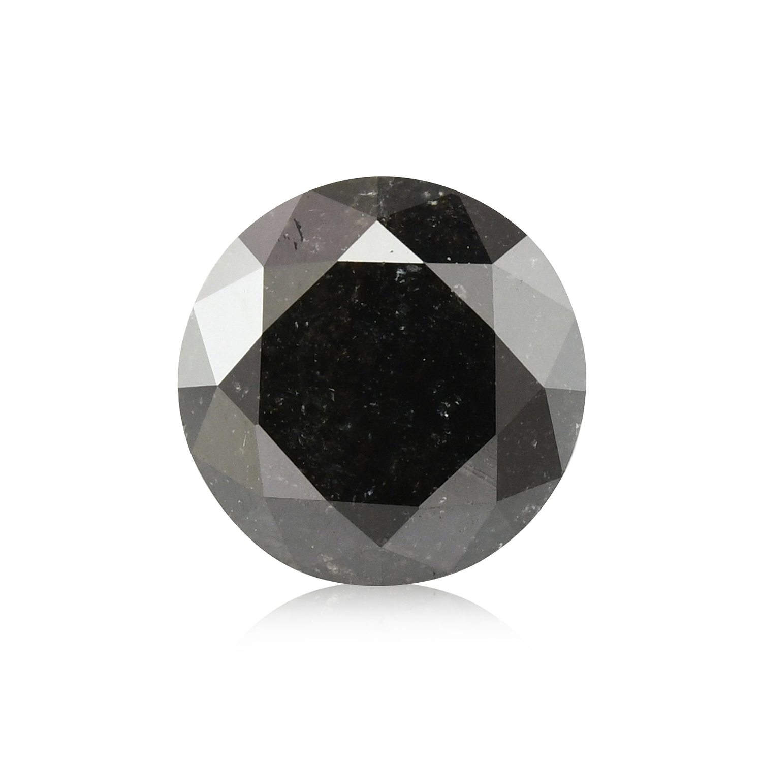0.75 Carat Fancy Black Round Brillant Diamond  GIA