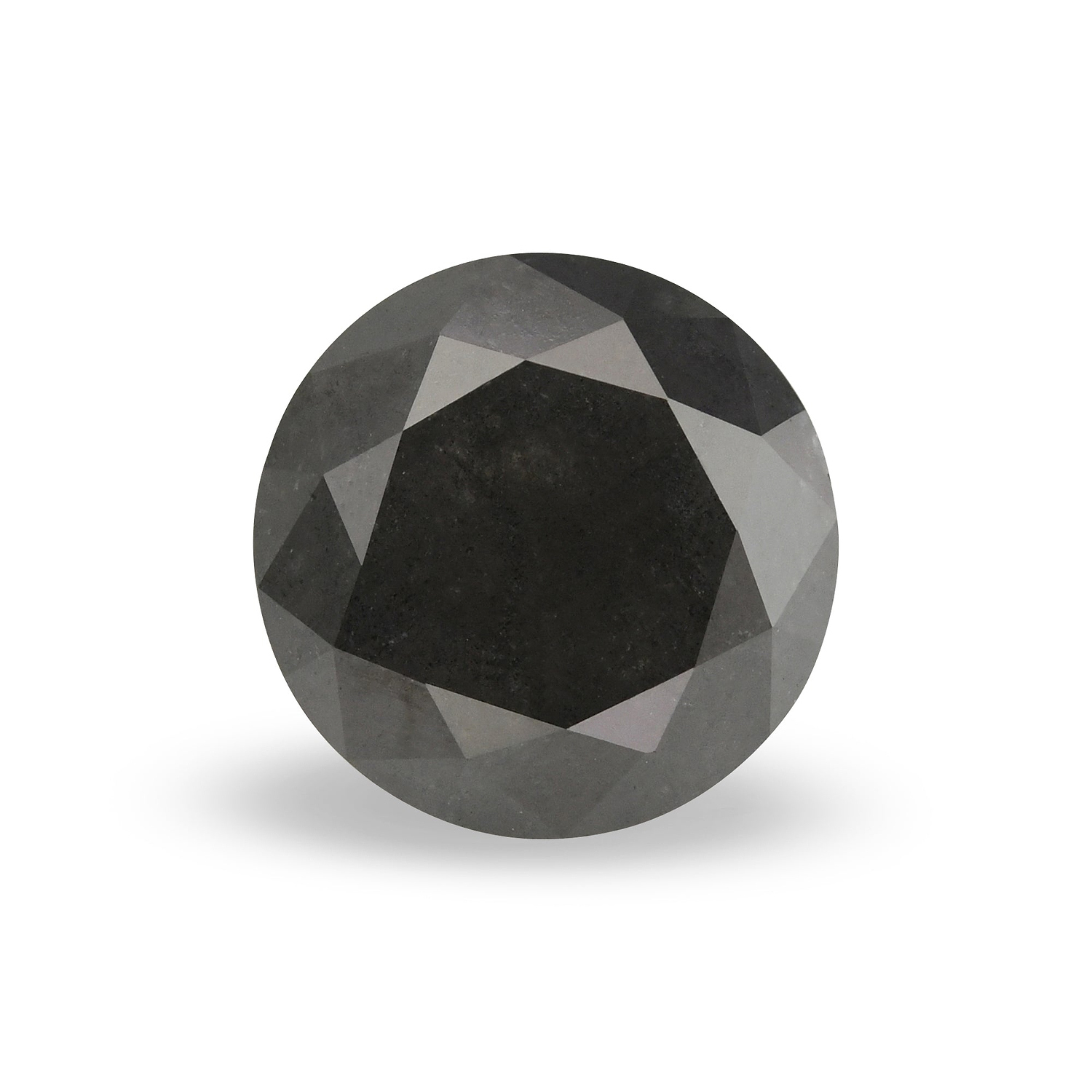1.26 Carat Fancy Dark Gray Round Brillant Diamond  GIA