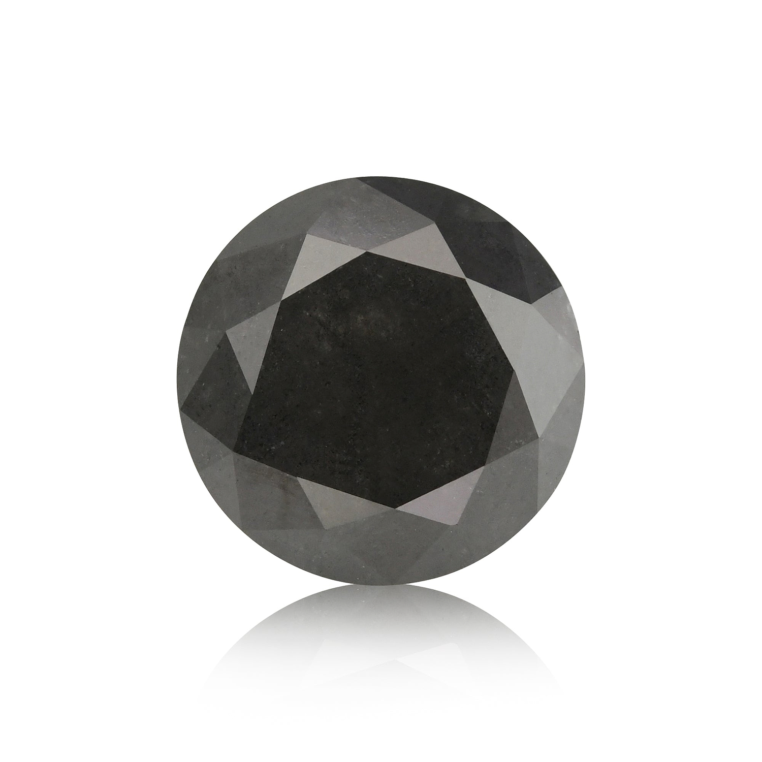 1.26 Carat Fancy Dark Gray Round Brillant Diamond  GIA
