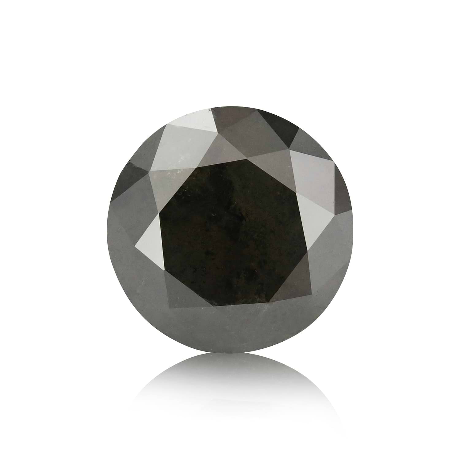 1.27 Carat Fancy Black Round Brillant Diamond GIA