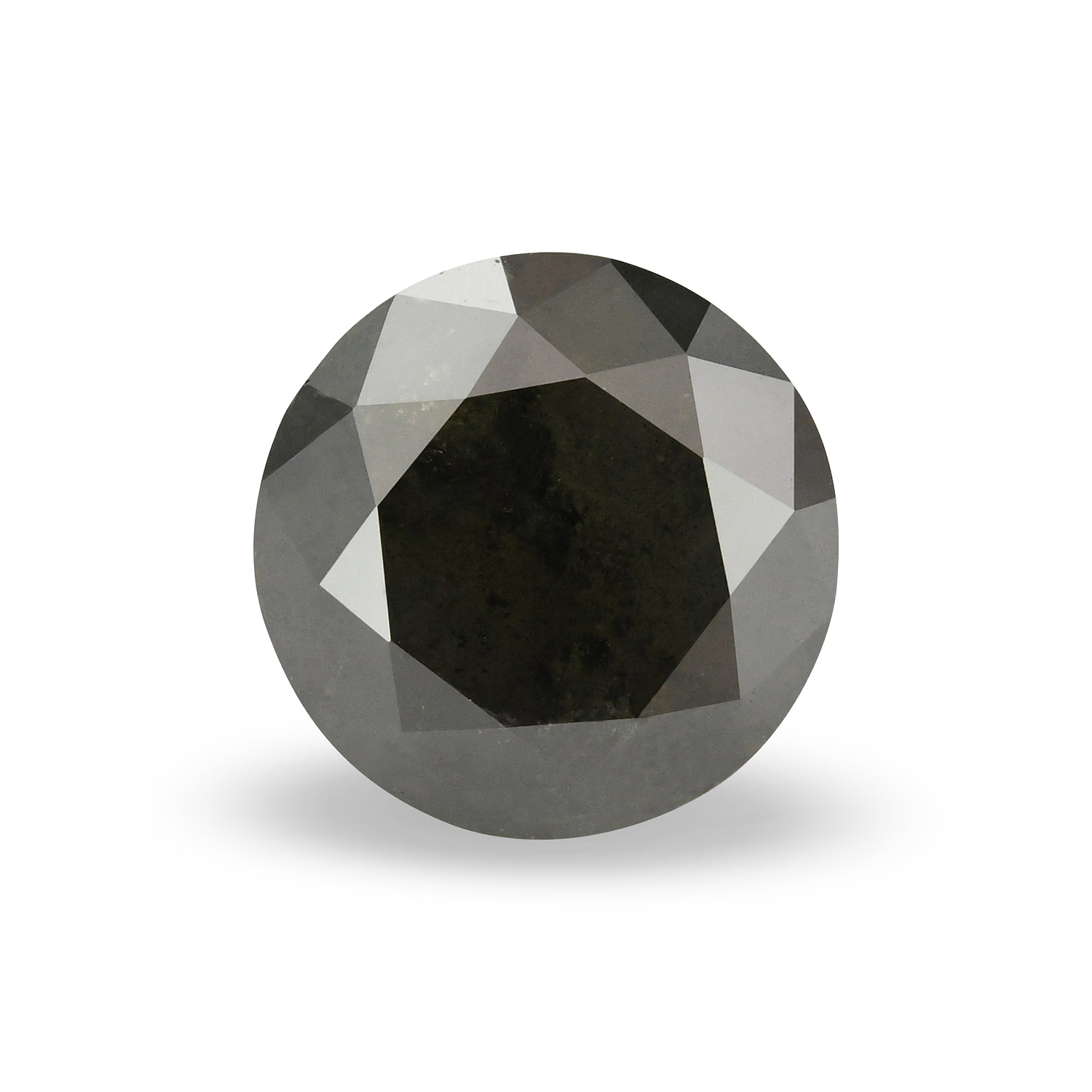 1.27 Carat Fancy Black Round Brillant Diamond  GIA