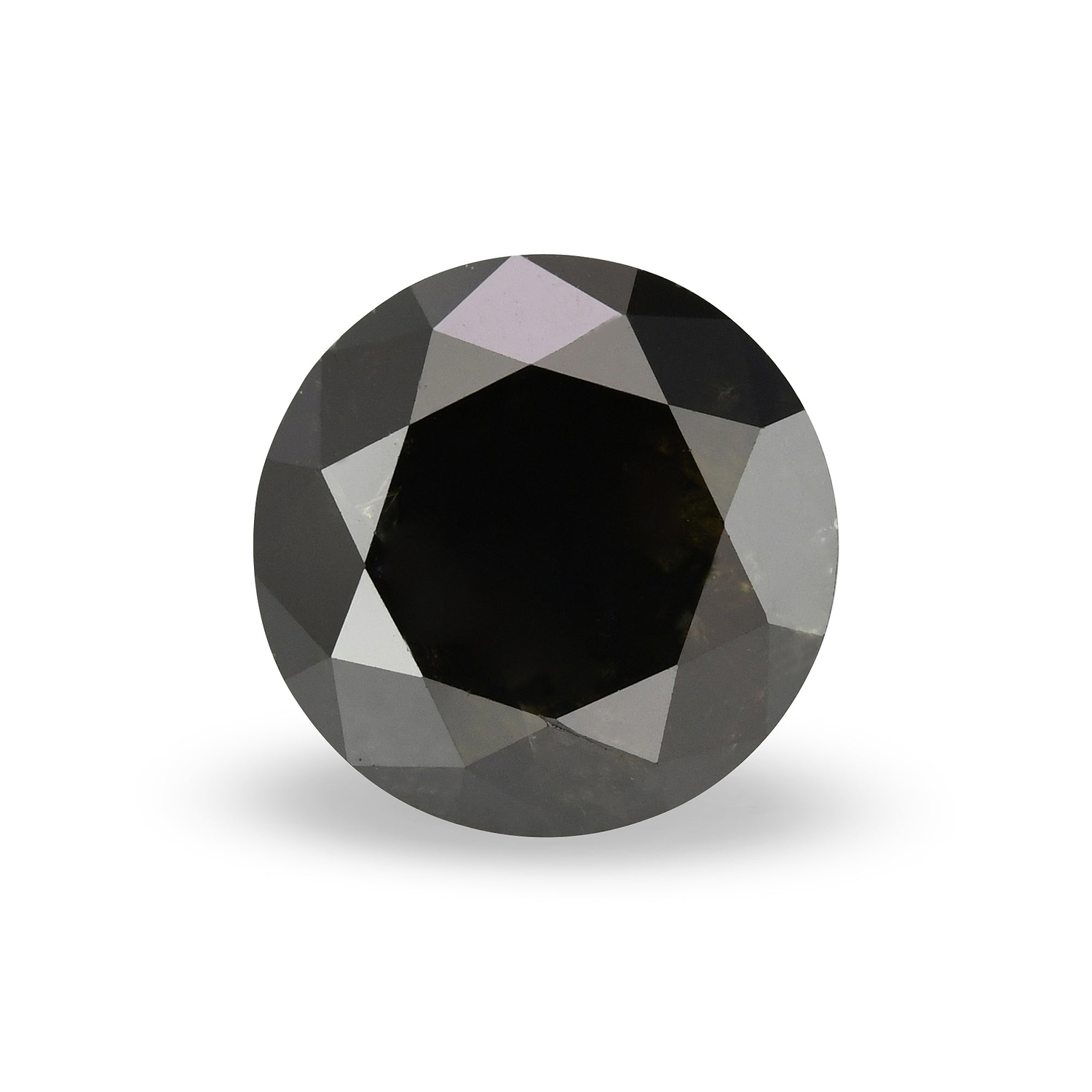 1.27 Carat Fancy Black Round Brillant Diamond  GIA