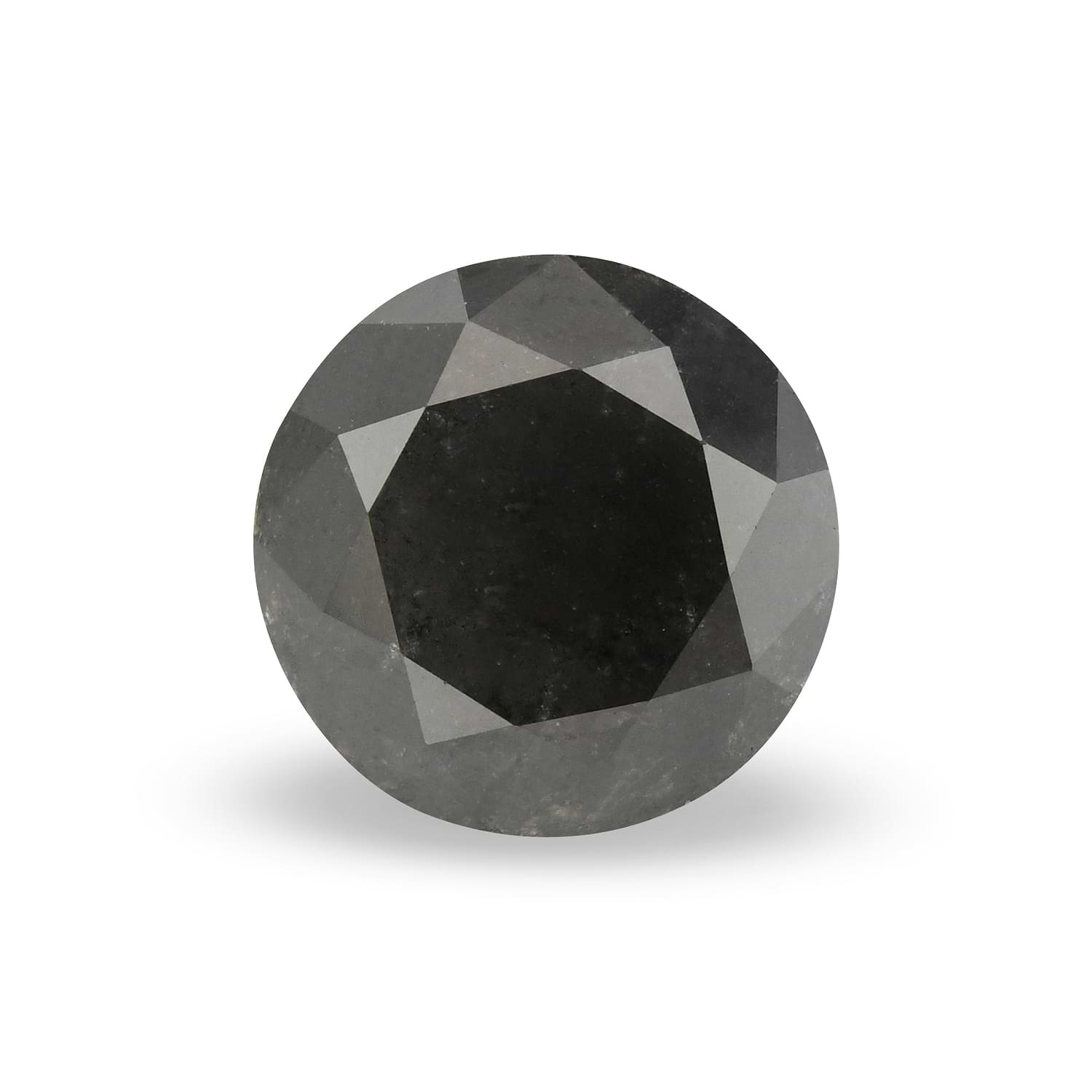 1.28 Carat Fancy Black Round Brillant Diamond GIA