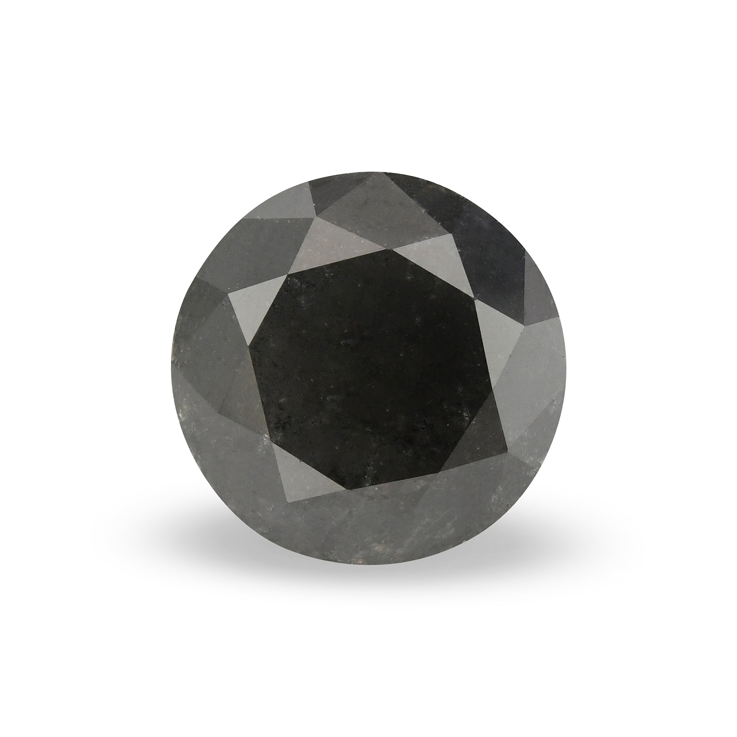 1.28 Carat Fancy Black Round Brillant Diamond  GIA