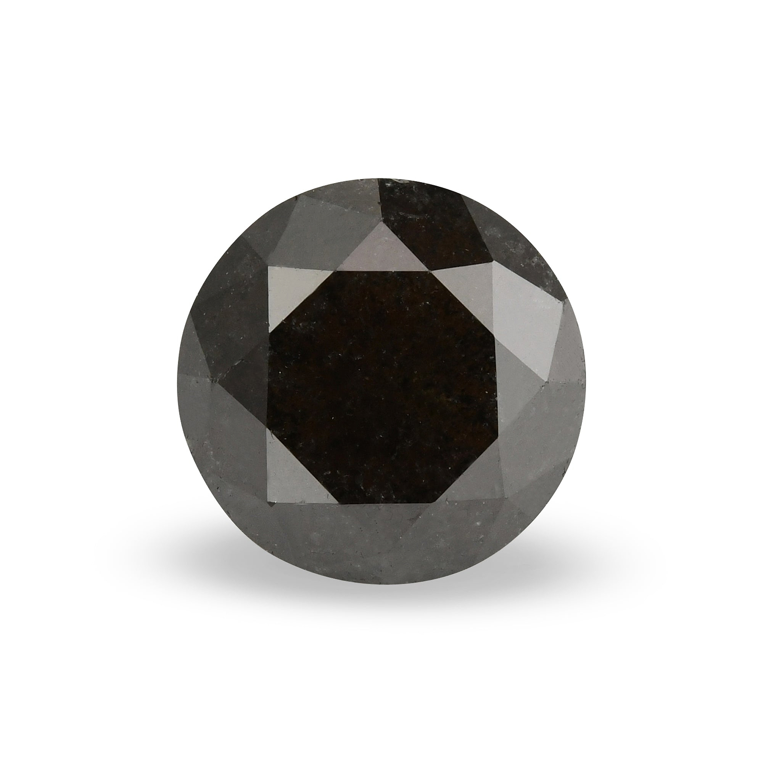 1.31 Carat Fancy Black Round Brillant Diamond  GIA