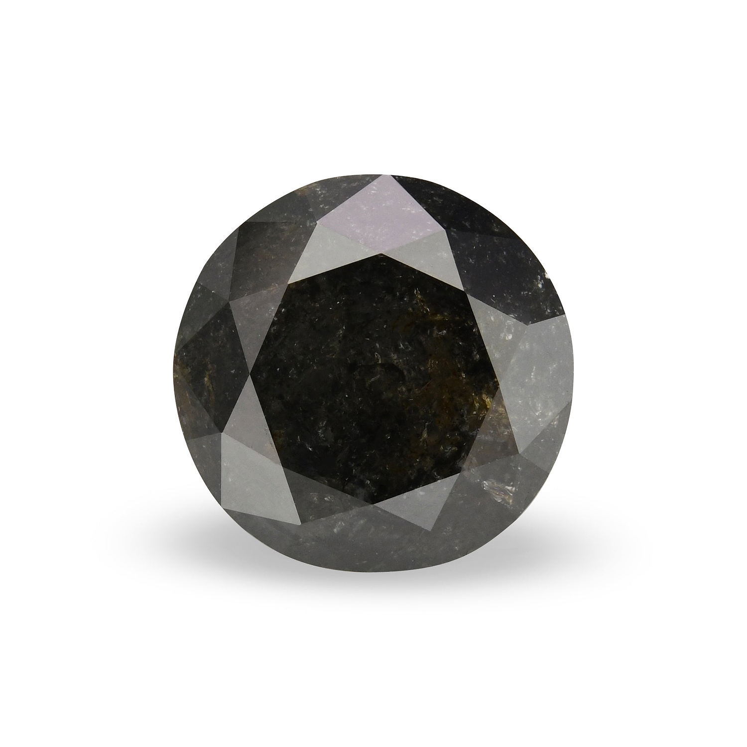 1.33 Carat Fancy Black Round Brillant Diamond  GIA