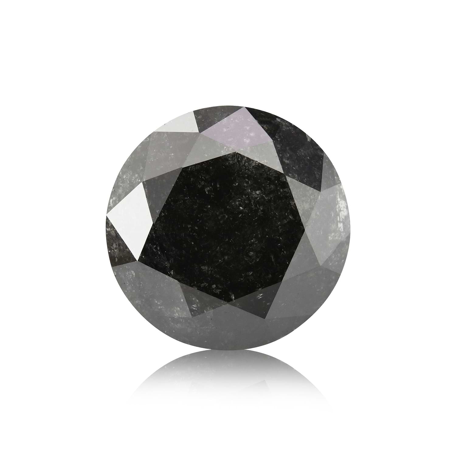 1.35 Carat Fancy Black Round Brillant Diamond GIA