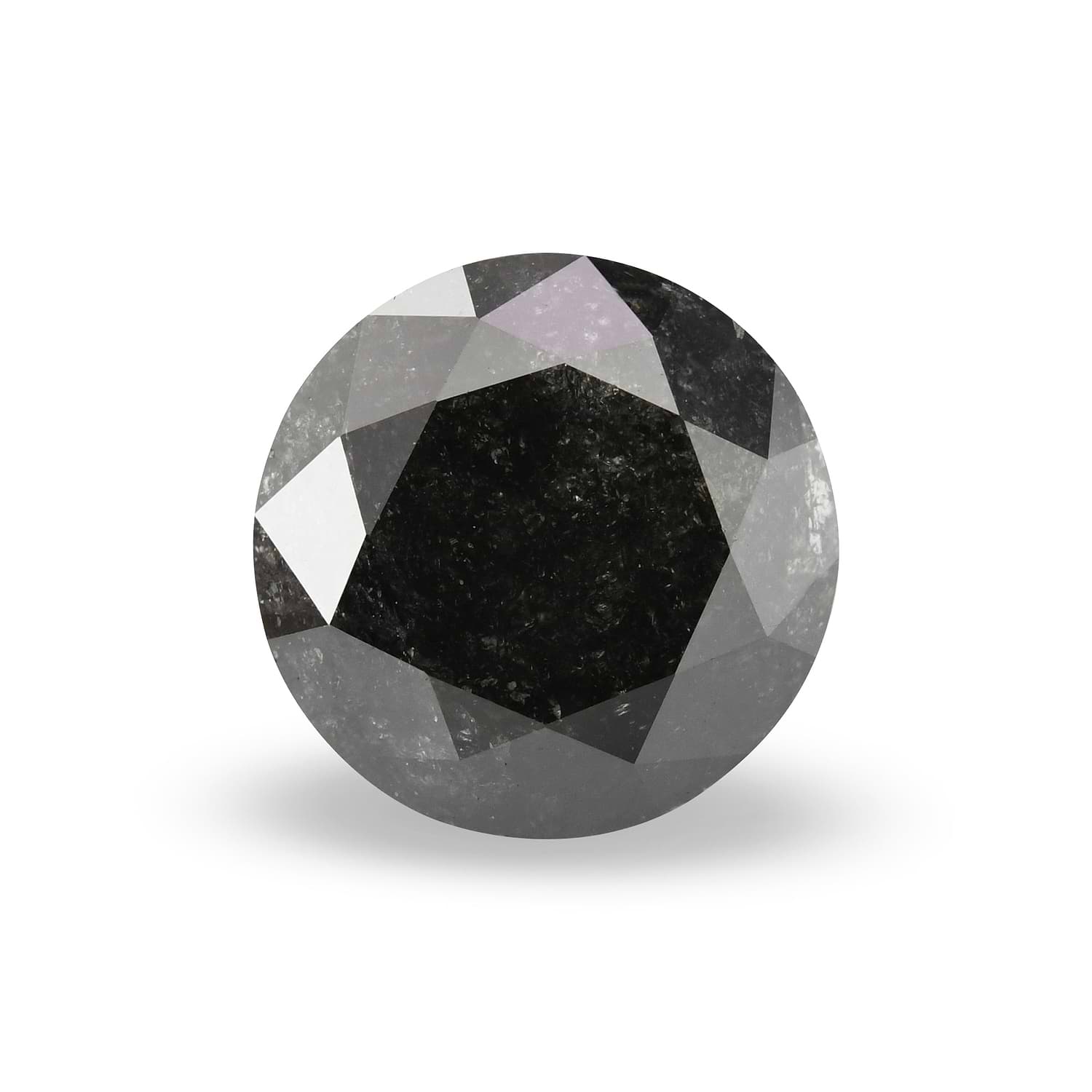 1.35 Carat Fancy Black Round Brillant Diamond GIA