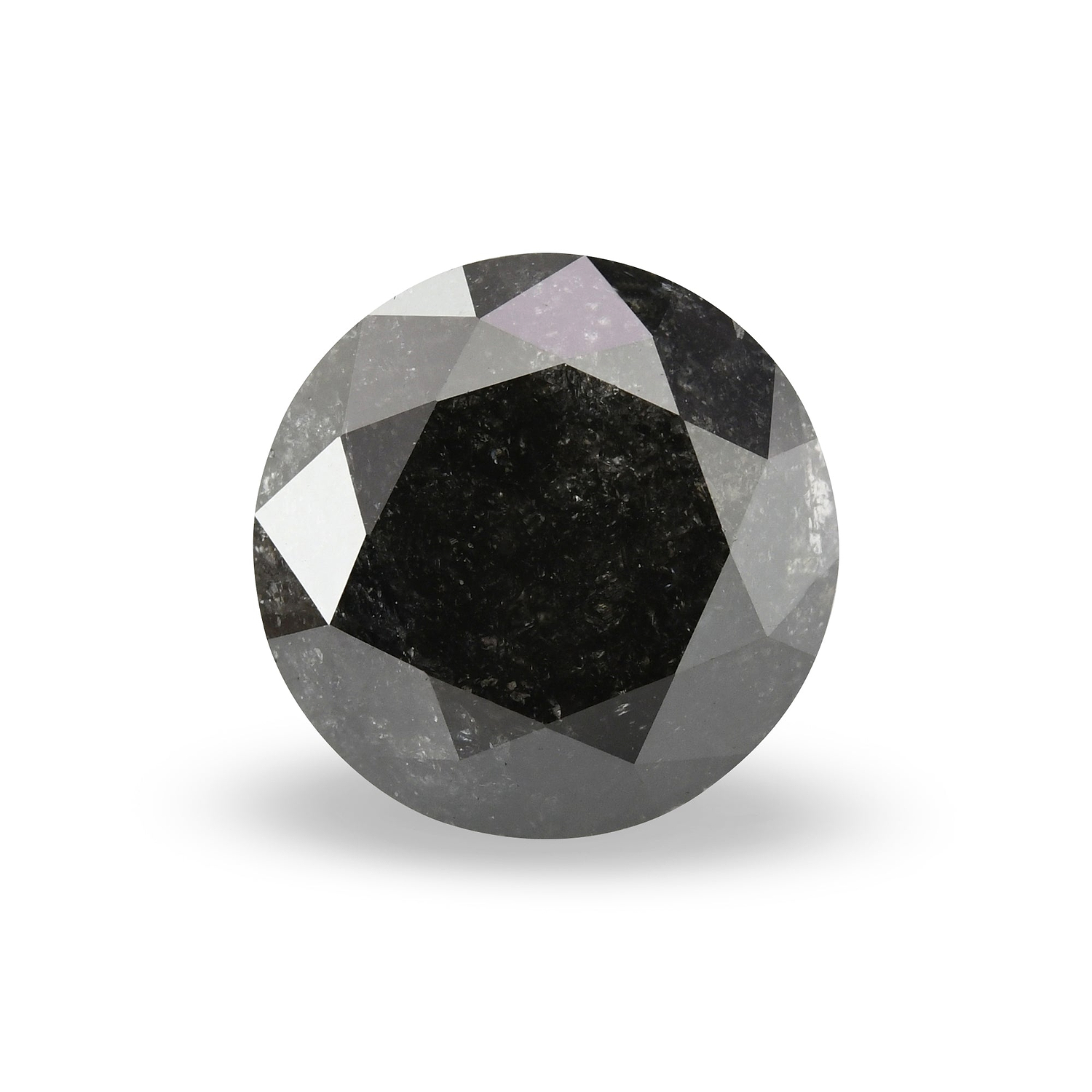 1.35 Carat Fancy Black Round Brillant Diamond  GIA