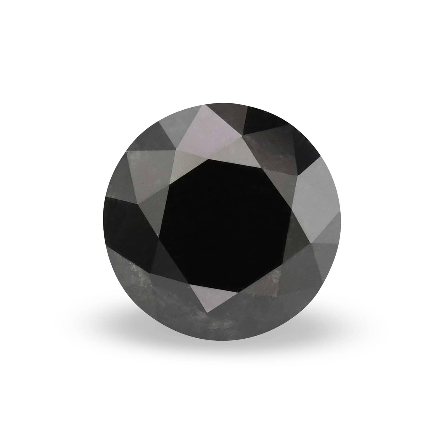1.41 Carat Fancy Black Round Brillant Diamond GIA