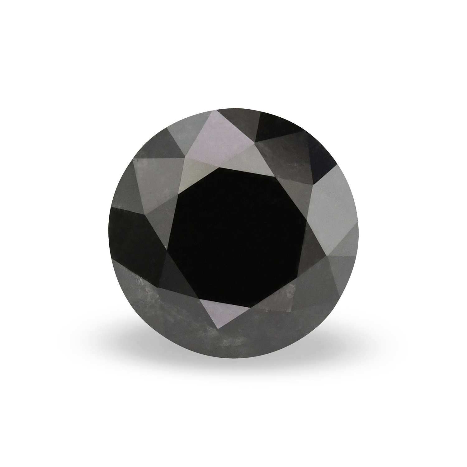 1.41 Carat Fancy Black Round Brillant Diamond  GIA