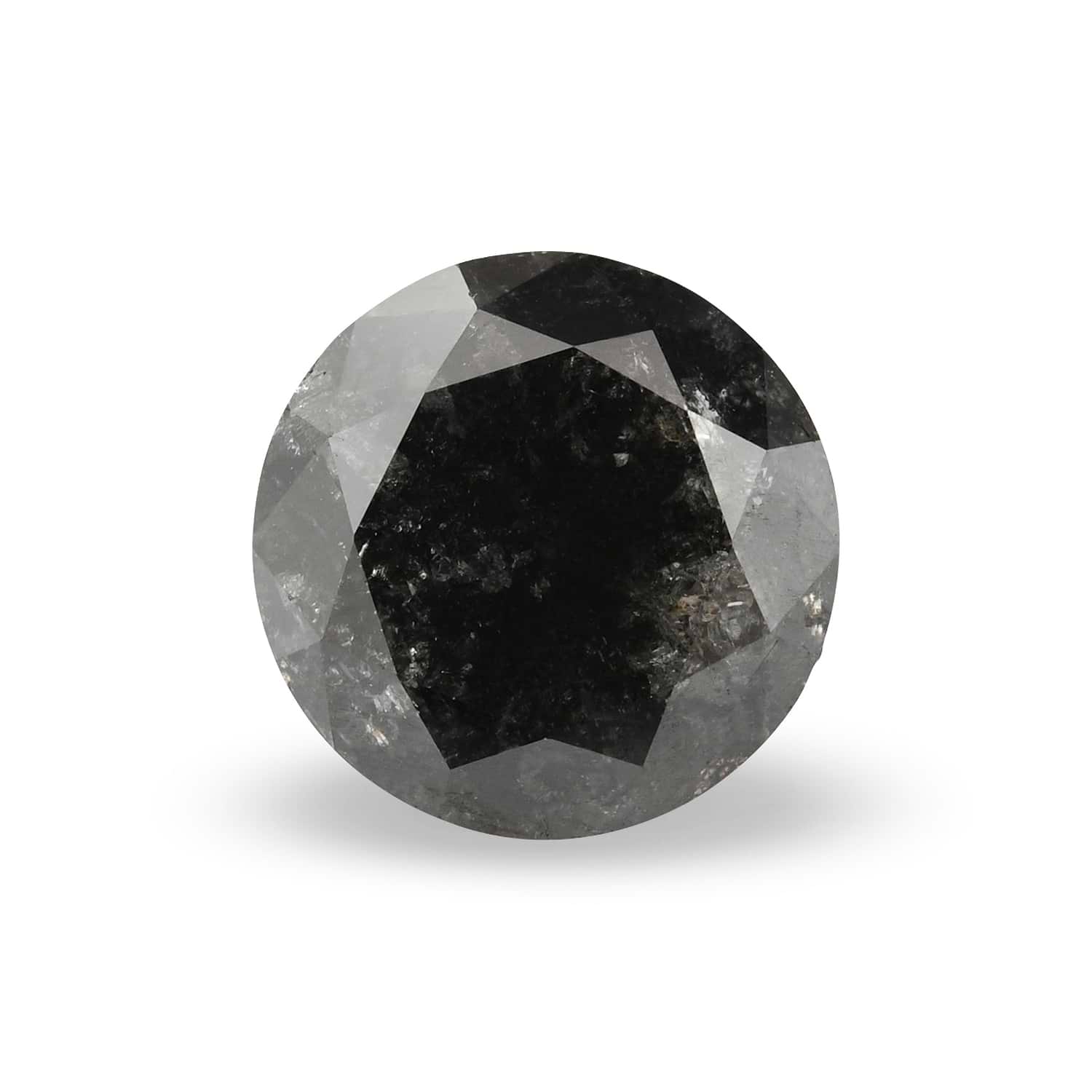 1.43 Carat Fancy Black Round Brillant Diamond GIA
