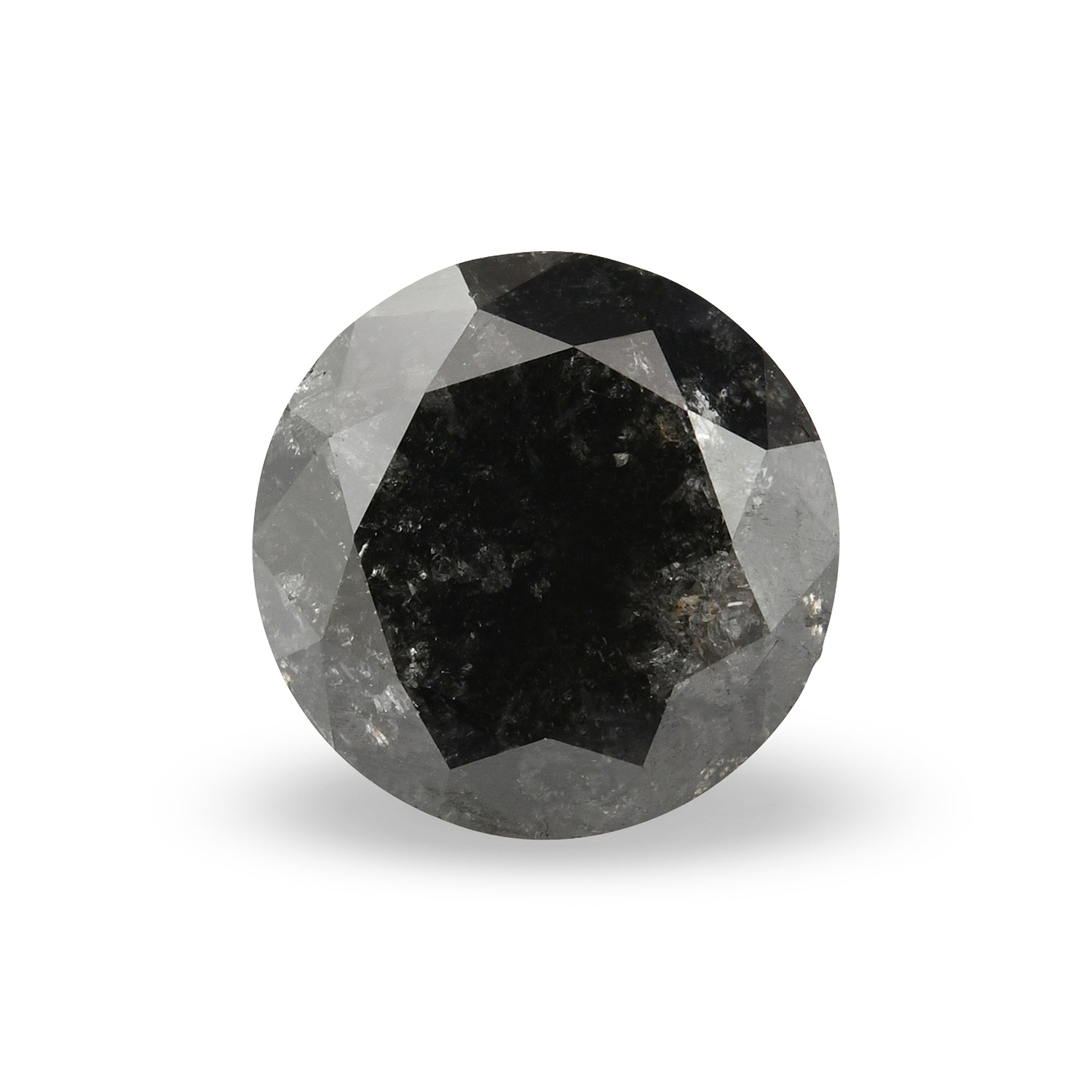 1.43 Carat Fancy Black Round Brillant Diamond  GIA