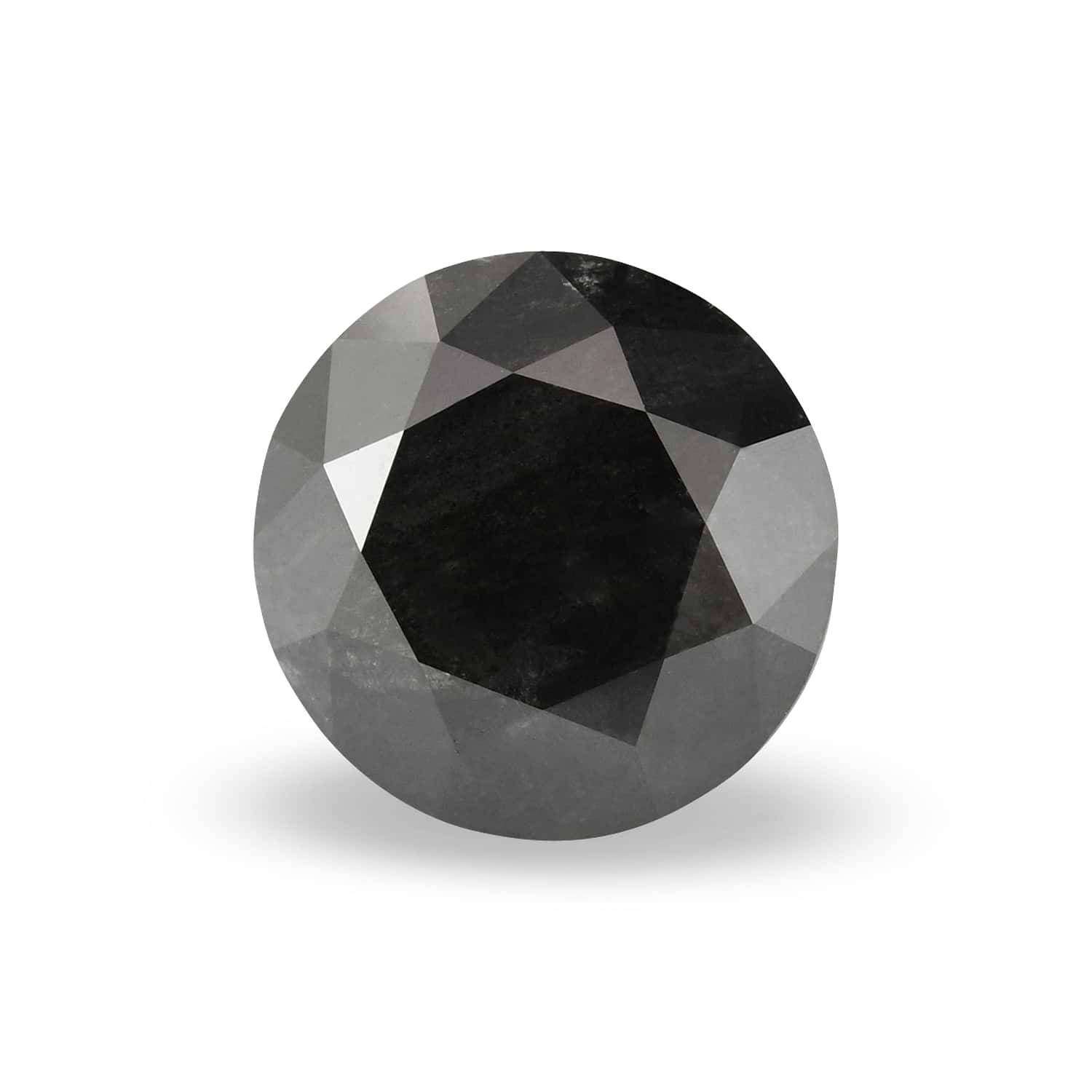 1.45 Carat Fancy Black Round Brillant Diamond GIA