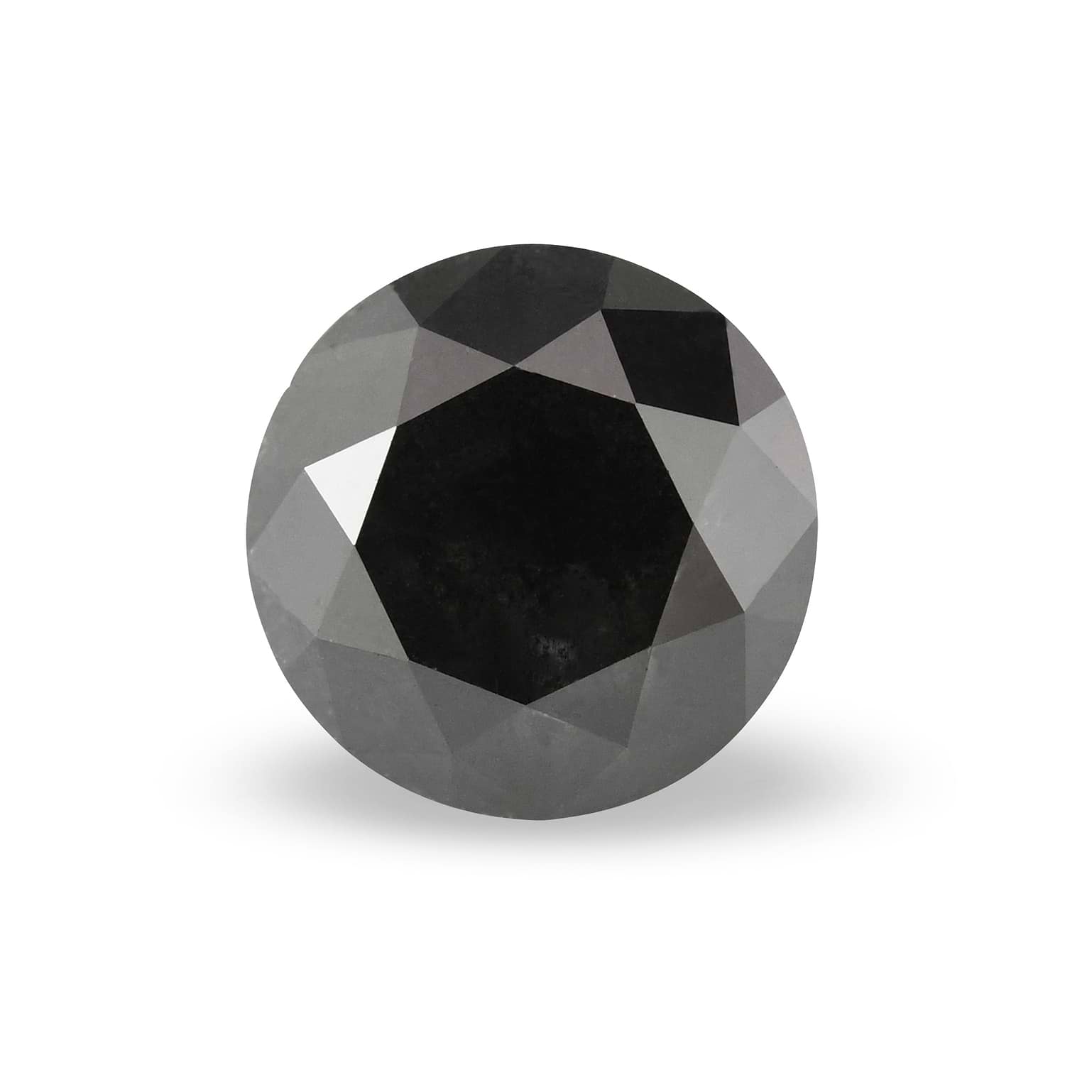 1.49 Carat Fancy Black Round Brillant Diamond GIA