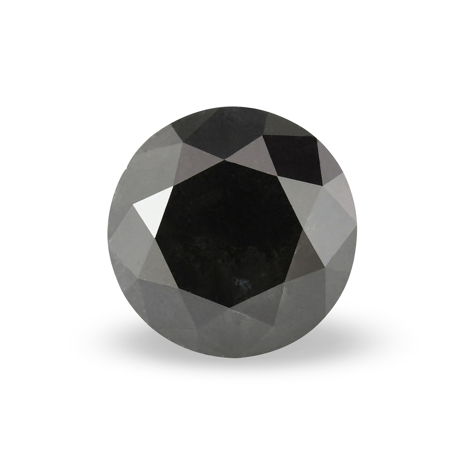 1.49 Carat Fancy Black Round Brillant Diamond  GIA