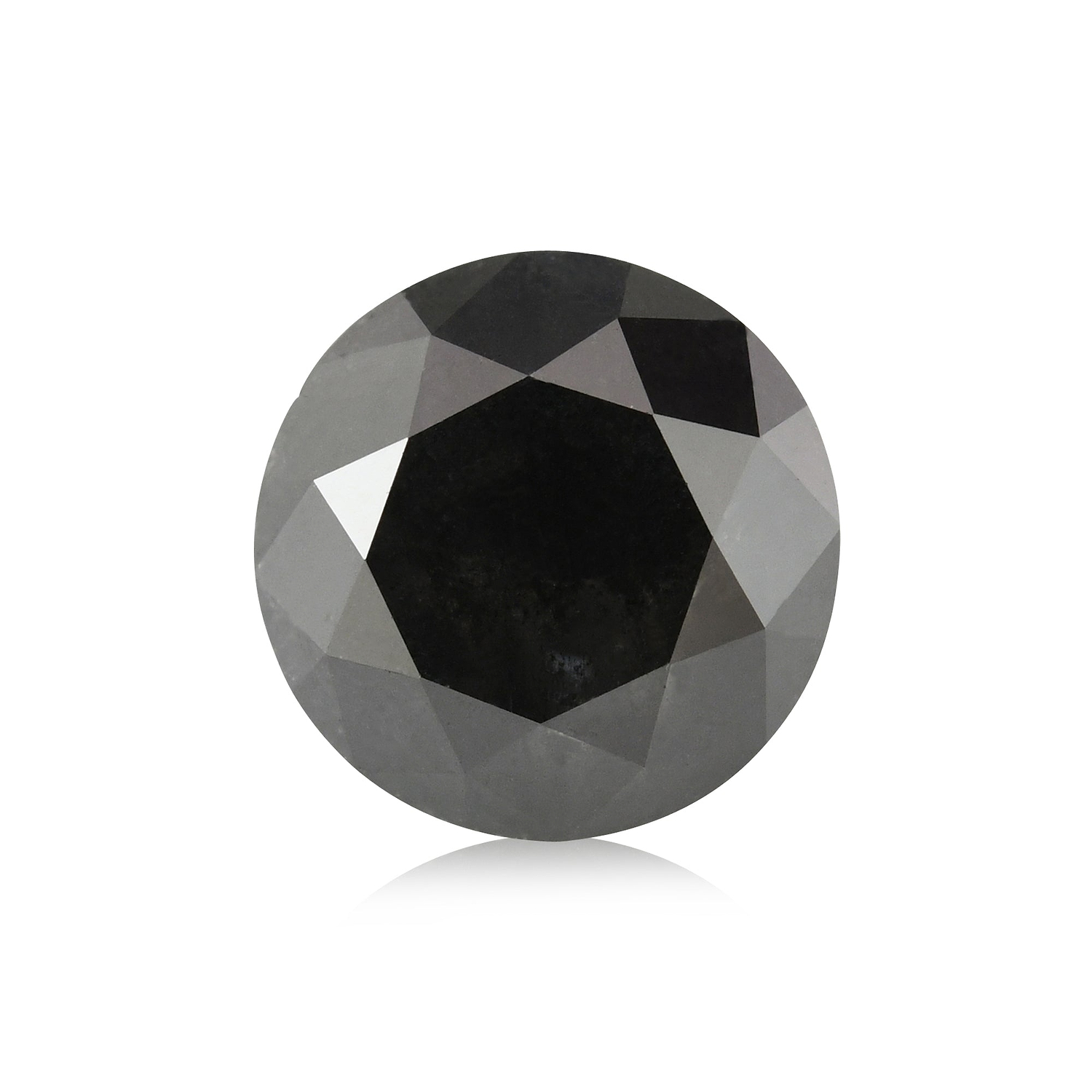 1.49 Carat Fancy Black Round Brillant Diamond  GIA
