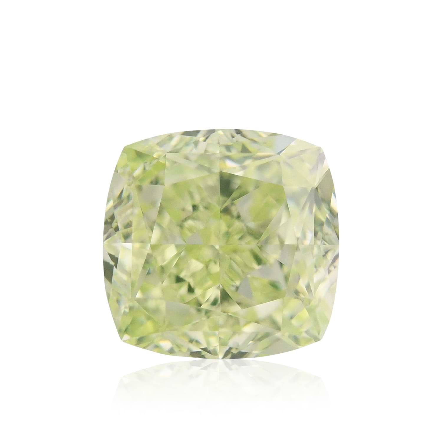 1.08 Carat Fancy Yellow Green Cushion Diamond VS1 GIA